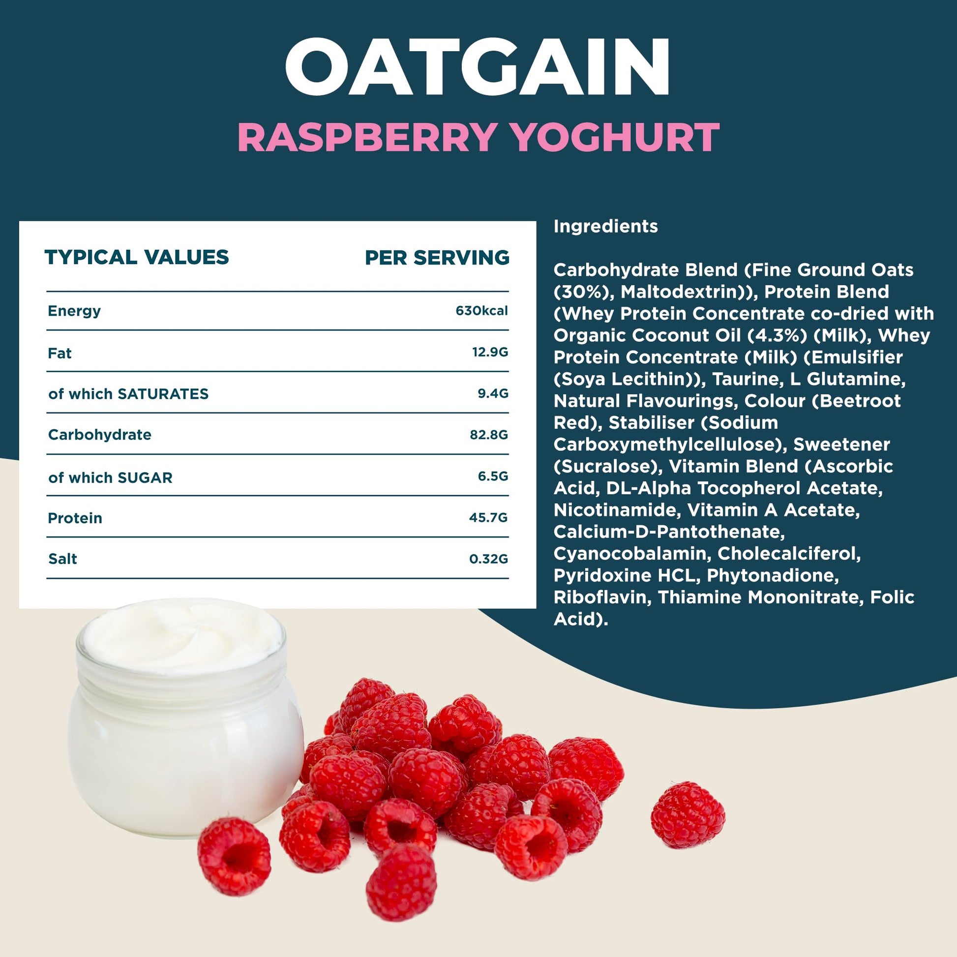 Kinetica OatGain Weight Gainer 600+ Calories & 47g Protein per Serving, 2.4 kg Kinetica Au supplements