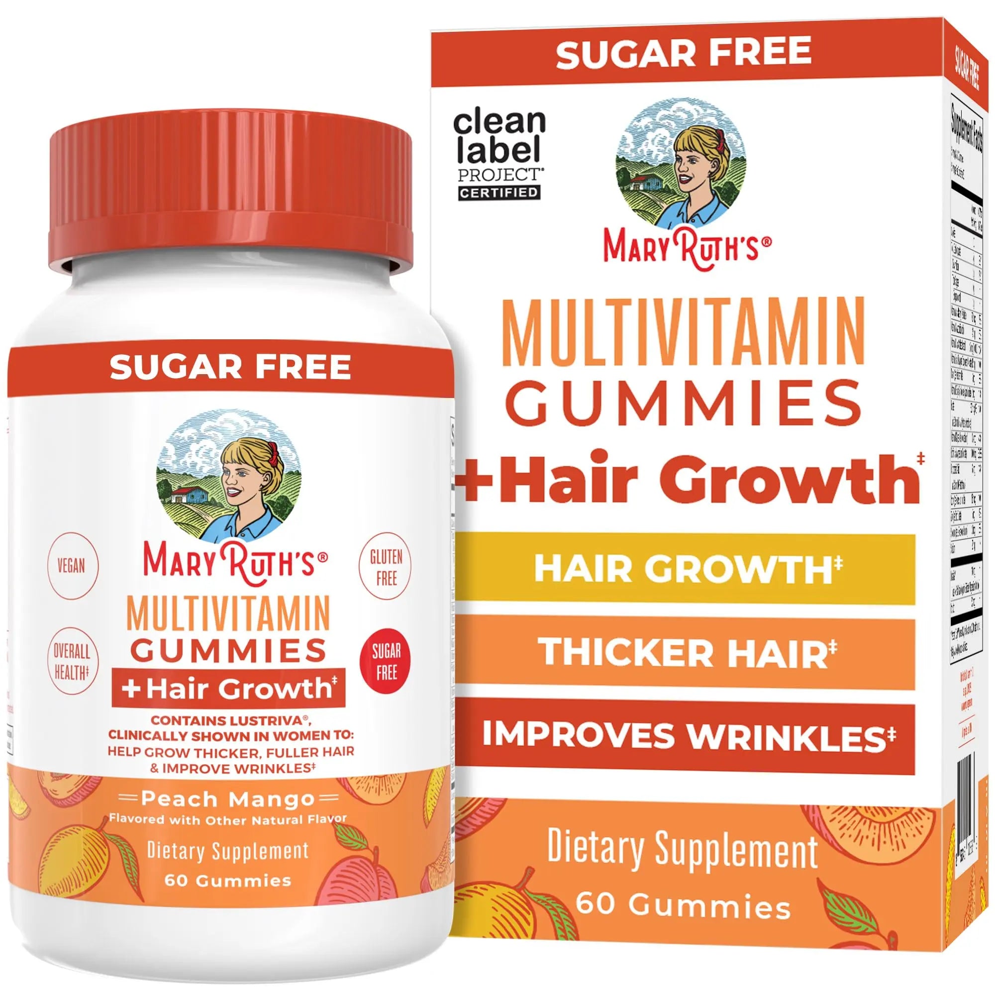 MaryRuth's Multivitamin + Hair Growth Gummies | with Lustriva® | Biotin 10000mcg | B Vitamins | Formulated for Thicker Hair MaryRuth Organics Au supplements