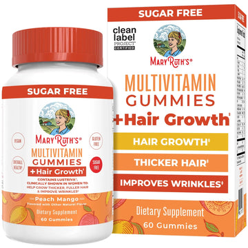 MaryRuth's Multivitamin + Hair Growth Gummies | with Lustriva® | Biotin 10000mcg | B Vitamins | Formulated for Thicker Hair MaryRuth Organics Au supplements