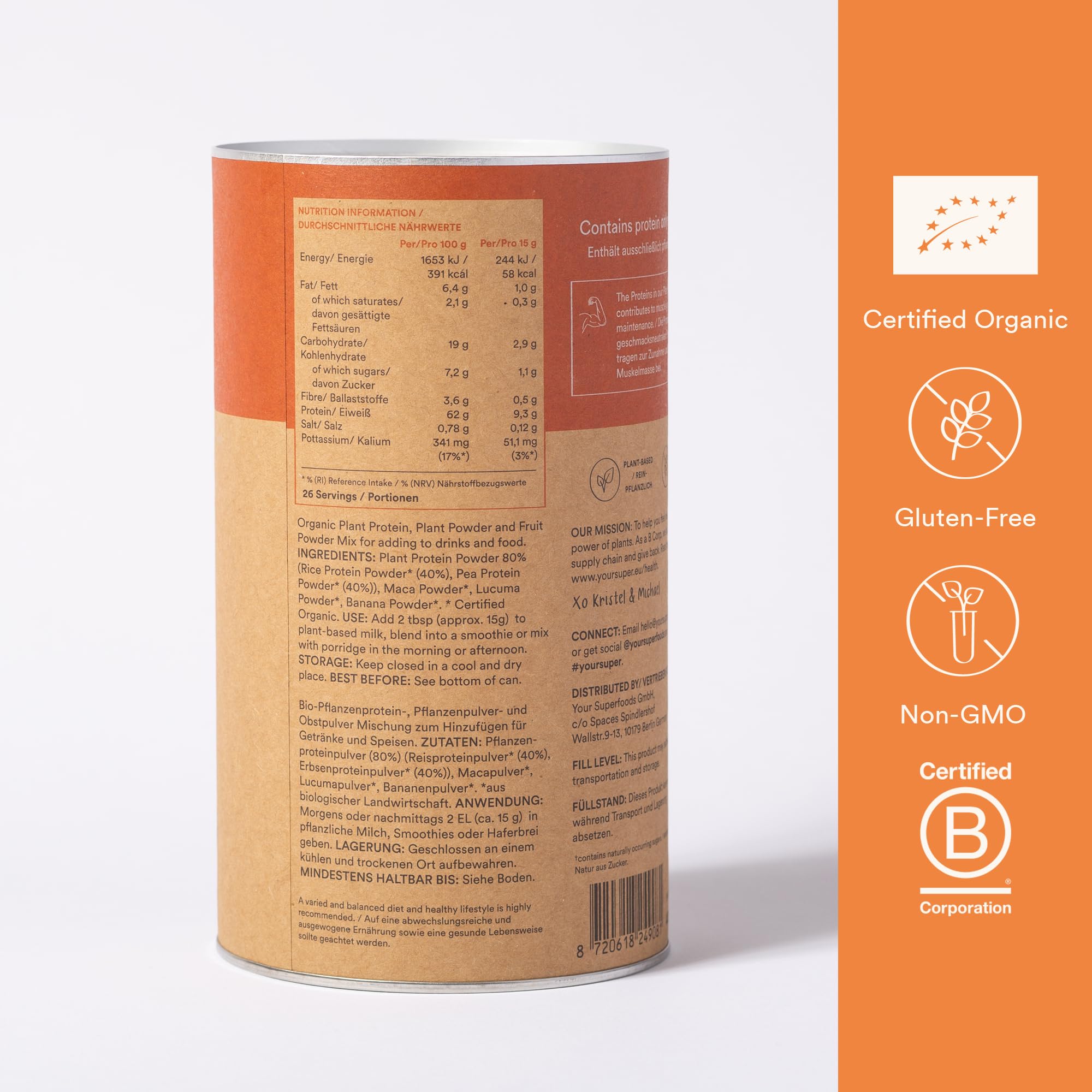 Your Super Plant Protein Organic Superfood Powder – Plant Based Protein Powder for Muscle Growth Your Super Au supplements