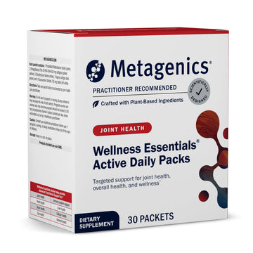 Metagenics Wellness Essentials Active Daily Packs - with Glucosamine, Chondroitin, MSM, Magnesium, Vitamin C & Omega-3* - Supports Mobility, Cartilage & Bone Health* - 30 Packets Metagenics Au supplements
