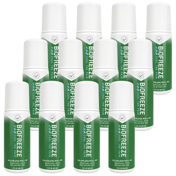 Biofreeze Roll-On Pain-Relieving Gel 3 FL OZ, Colorless (Pack Of 12) Topical Pain Reliever For Muscles And Joints From Arthritis, Backache, Strains, Bruises, & Sprains Biofreeze Au supplements