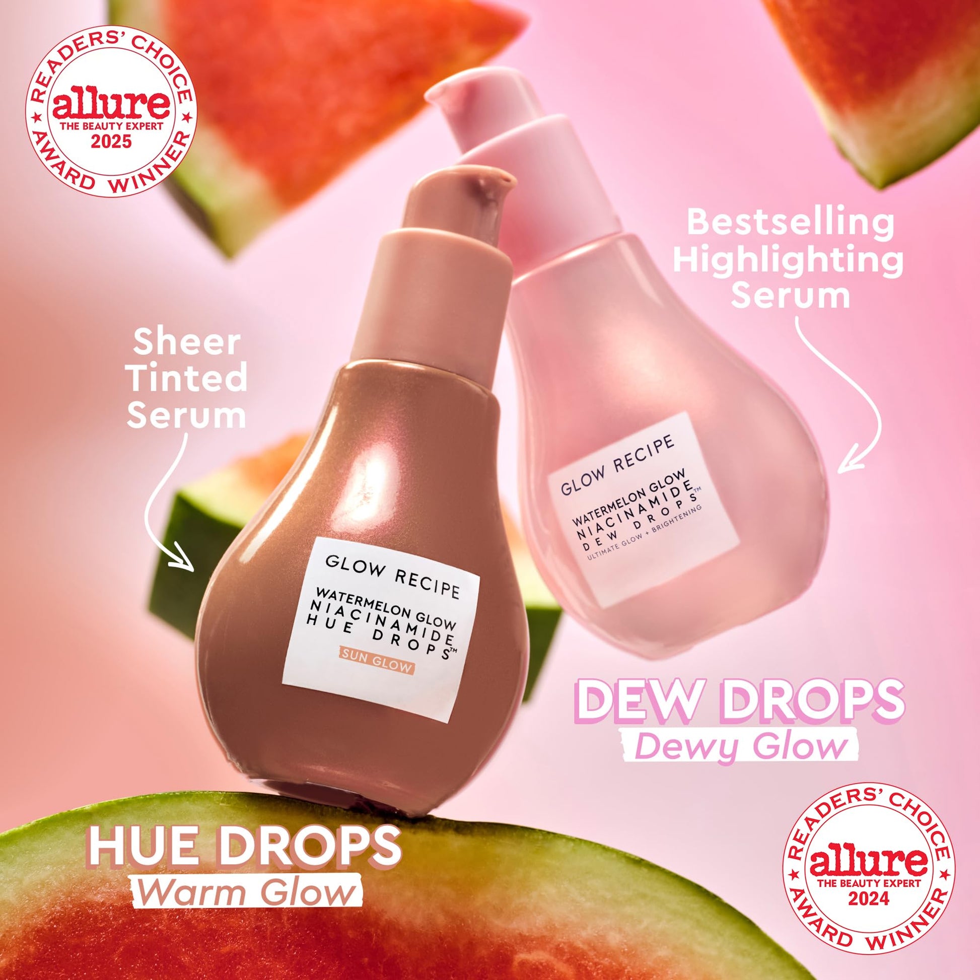 Glow Recipe Hue Drops Bronzing Drops, Tinted Face Serum, Glow Primer + Liquid Highlighter, Niacinamide + Hyaluronic Acid, Radiant Warm Glow, Sunglow (40ml) Glow Recipe Au supplements