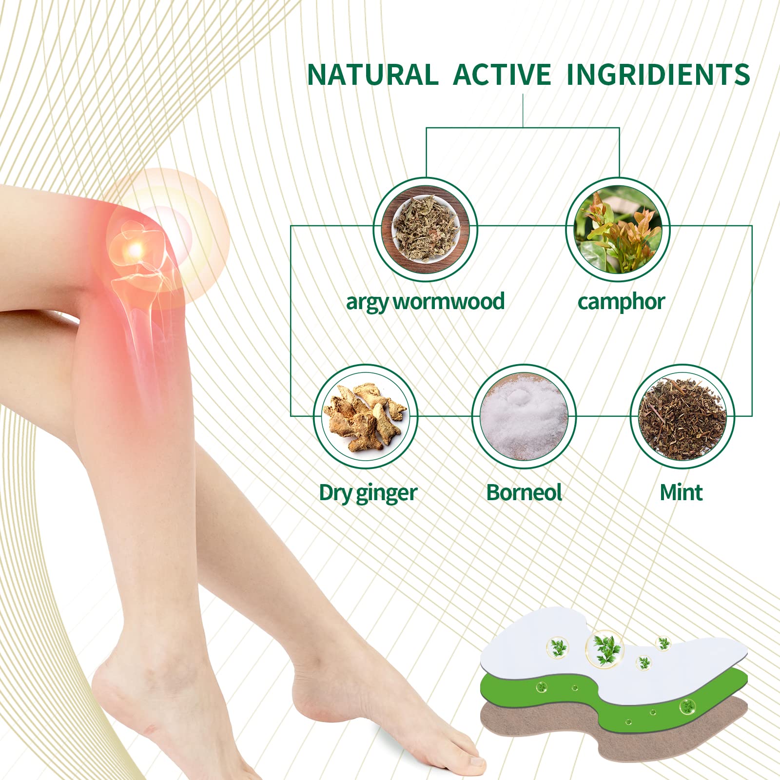 Knee Patch 72 Pcs, for The Relief of Muscle Pain in Joints, Neck and Shoulders, Long-Lasting Warm Knee Patches Maengve Au supplements