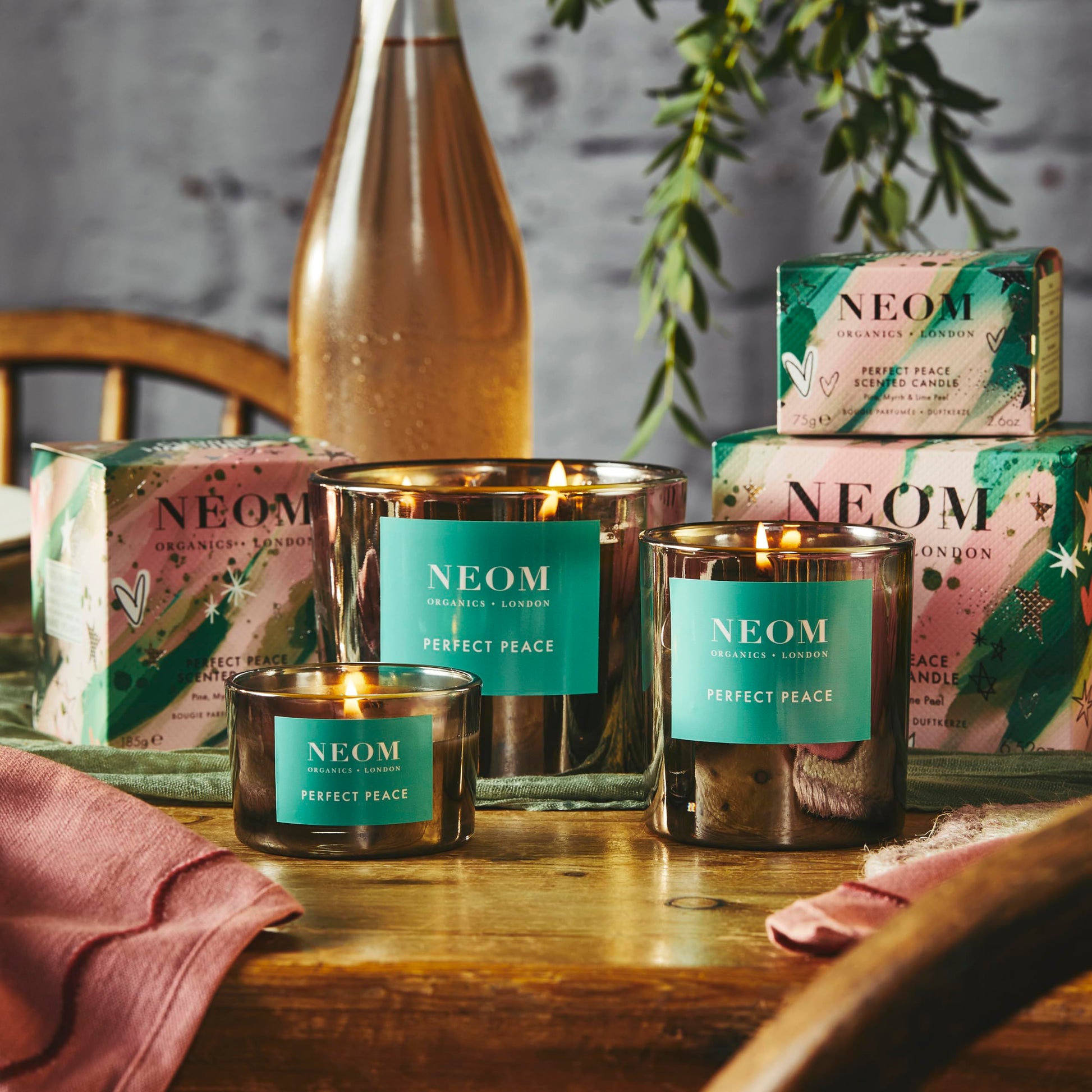 NEOM- Perfect Peace Luxury Scented Candle | Pine, Myrrh & Lime Peel | Christmas Gift… (1 Wick) Neom Au supplements