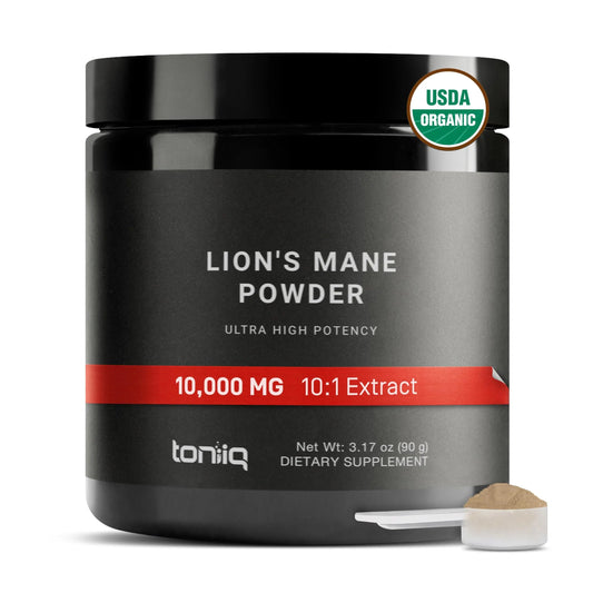10,000mg 10x Concentrated Ultra High Strength Organic Lions Mane Powder ToniiqAU supplements