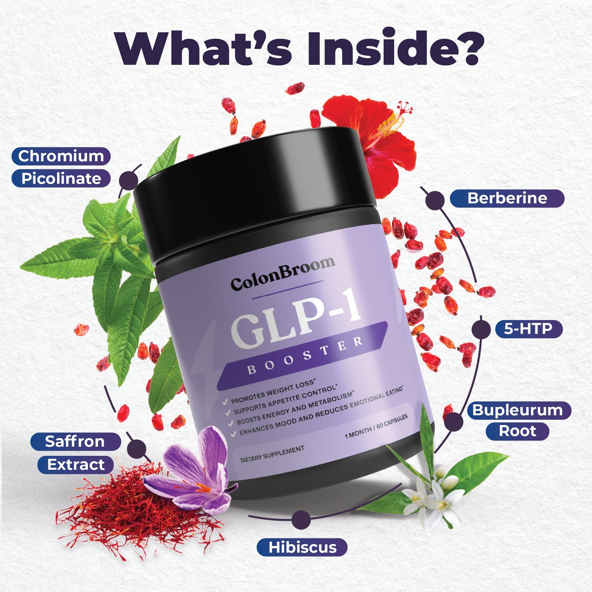 ColonBroom GLP-1 Weight Management Supplement for Women & Men - GLP1 Supports Gut Health, Metabolic Wellness & Appetite Regulation - Vegan, Gluten-Free Diet Capsules | 60 Count ColonBroom Au supplements