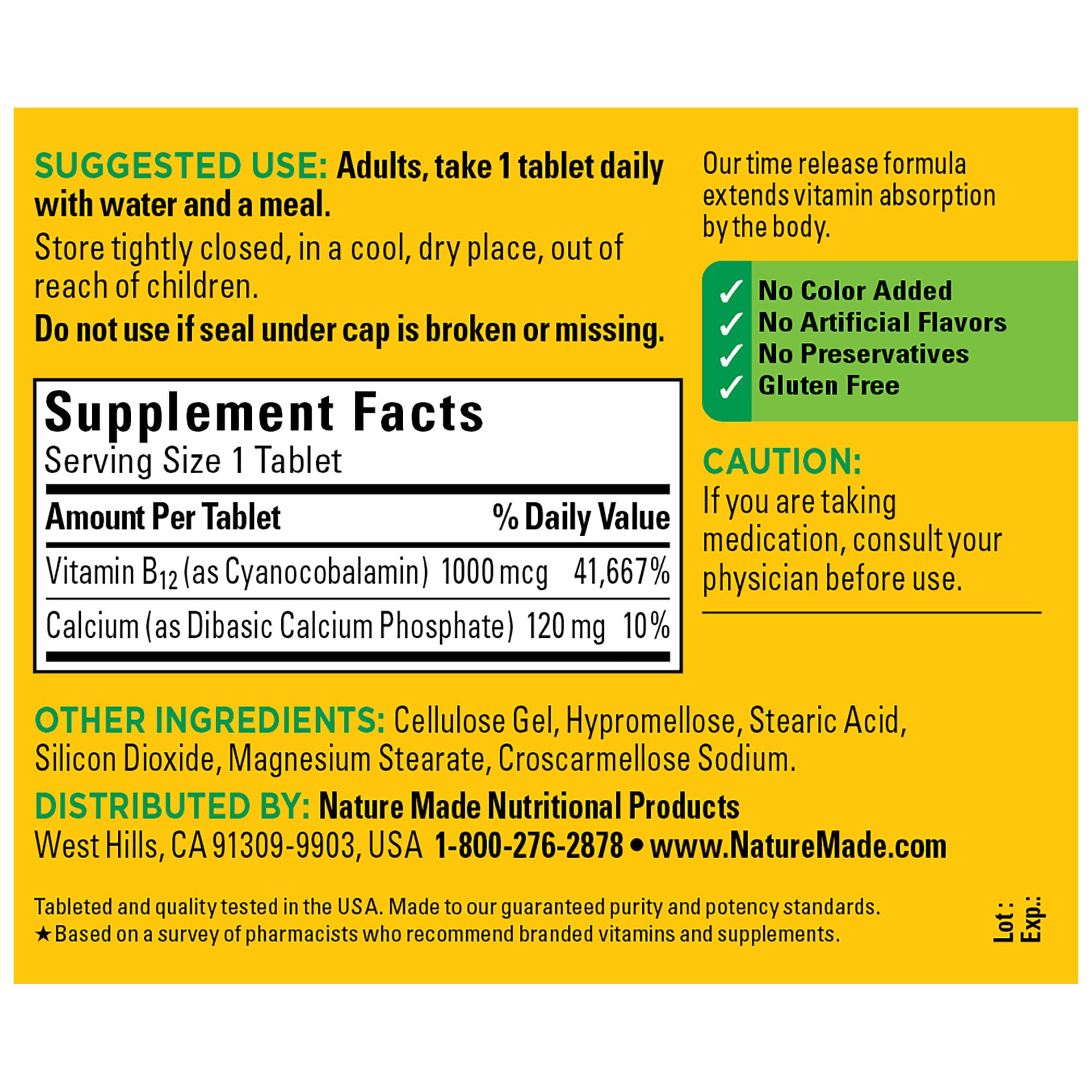 Nature Made Vitamin B12 1000 mcg, Dietary Supplement For Energy Metabolism Support Nature Made Au supplements