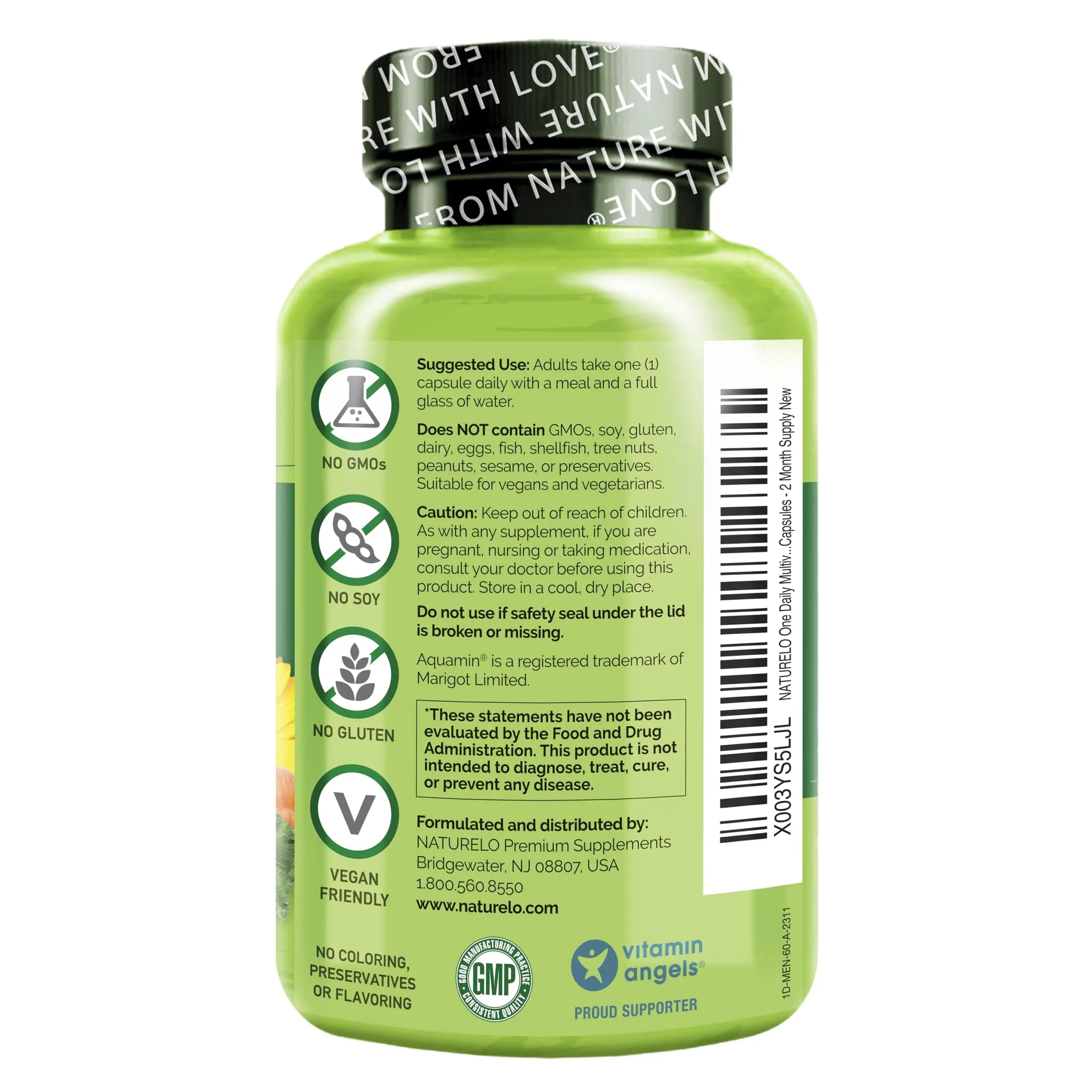 NATURELO Mens Multivitamins - One Daily Multivitamin for Men with Vitamins, Minerals & Organic Whole Foods, Boost Energy & Health NATURELO Au supplements