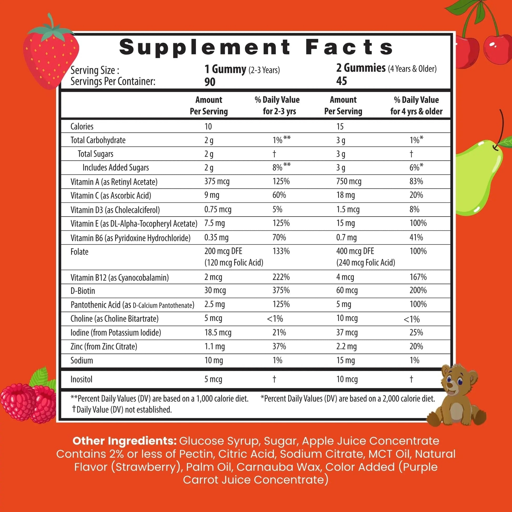 HERBION Naturals Multivitamin Gummies for Kids, Immune Support with Vitamin C, D3, B12, A, E & Zinc, Strawberry Flavor HERBION Au supplements