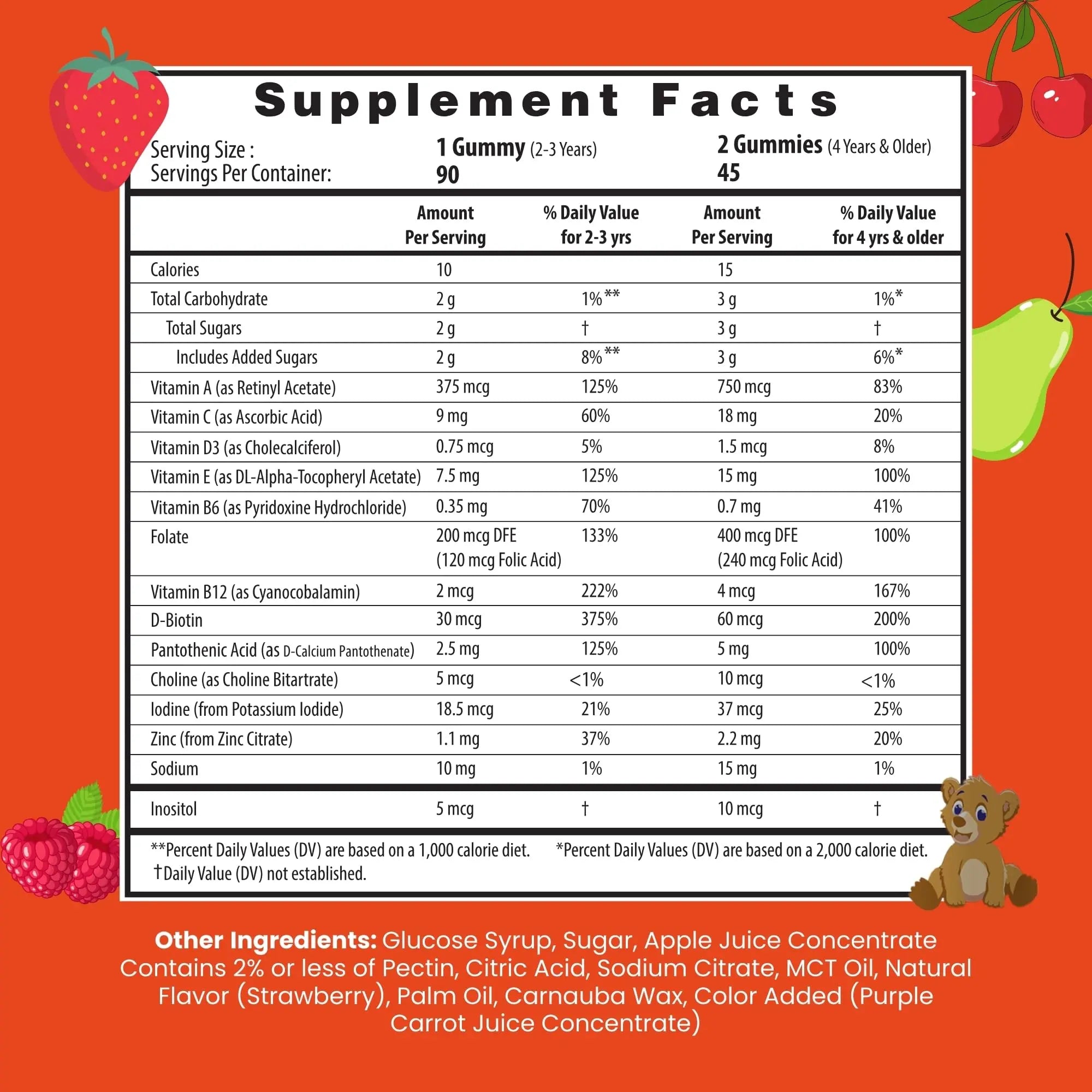 HERBION Naturals Multivitamin Gummies for Kids, Immune Support with Vitamin C, D3, B12, A, E & Zinc, Strawberry Flavor HERBION Au supplements