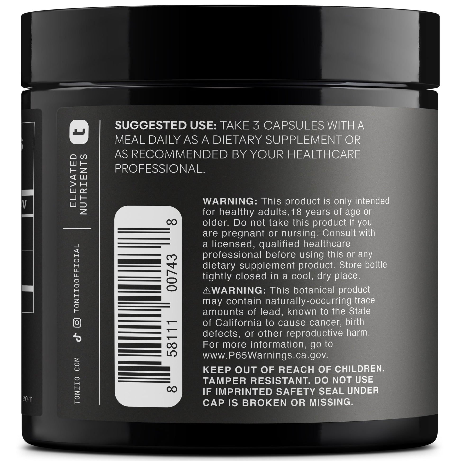 Toniiq Apple Cider Vinegar Capsules - Ultra High Potency 2,010mg Formula with 20% Acetic Acid & Cayenne Pepper - Made with The Mother - Third-Party Lab Tested - 120 Capsules Toniiq Au supplements