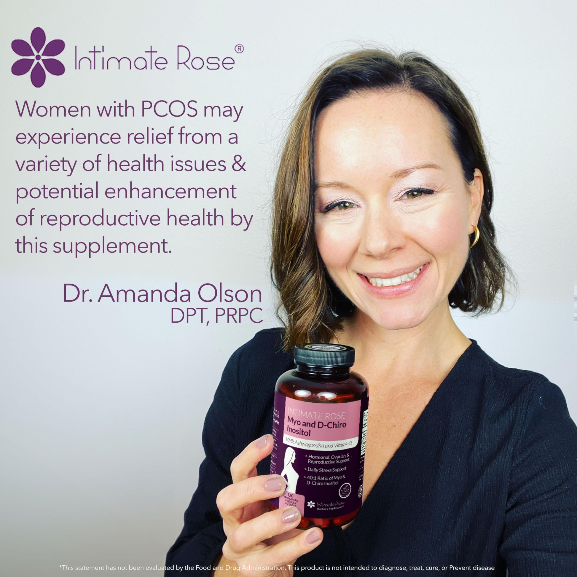 Myo-Inositol & D-Chiro Inositol 40:1 Blend + Vitamin D3 + Ashwagandha - Vegan Capsule Intimate Rose Au supplements