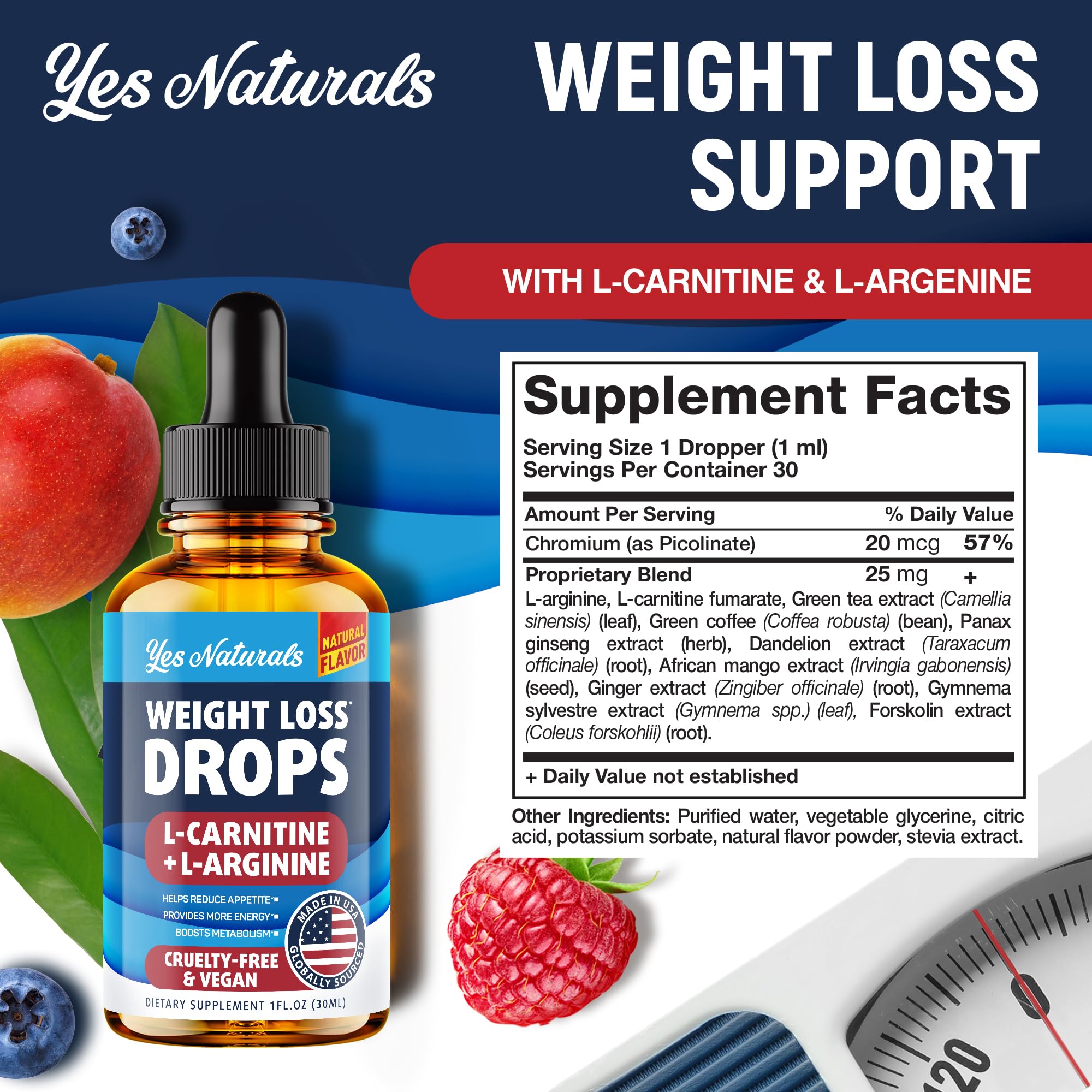 YES NATURALS! Weight Loss Drops - Natural Metabolism Booster & Appetite Suppressant YES NATURALS! Au supplements