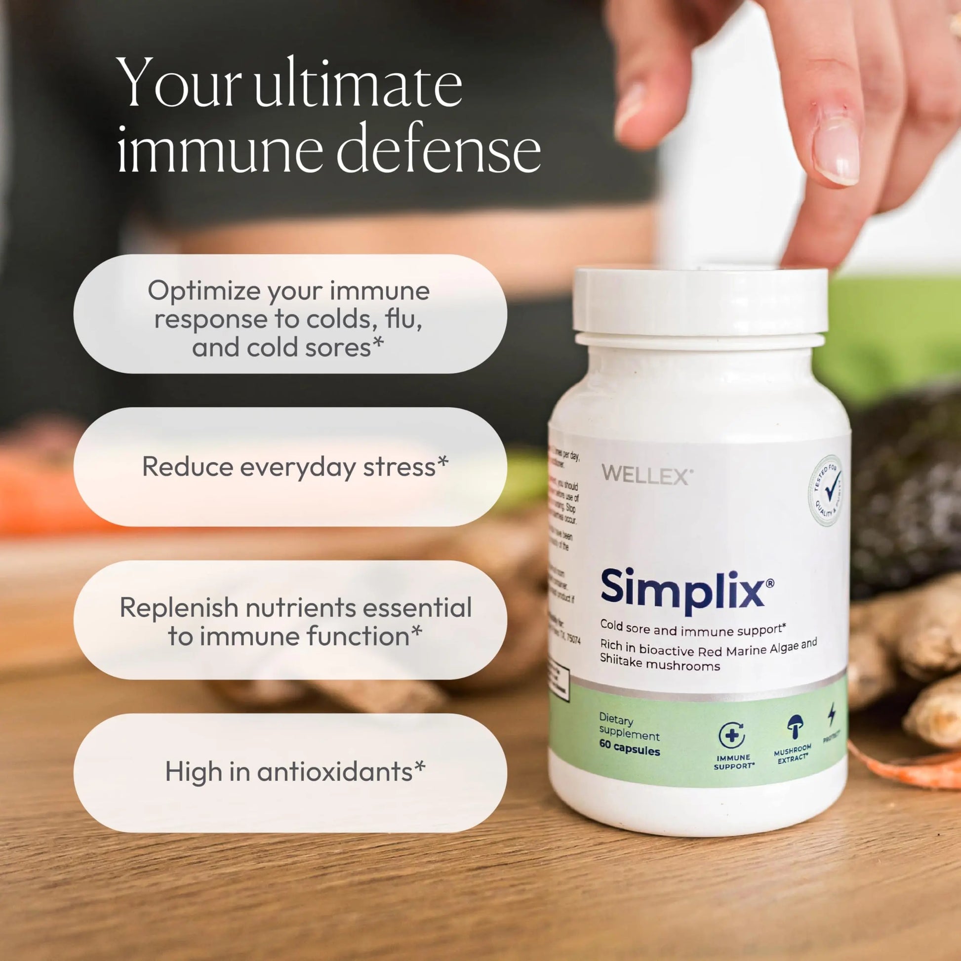 Simplix | Natural Supplement to Strengthen The Immune System | Respond to Outbreaks | Source of Highly Researched Mushroom & Seaweed Polysaccharides 60 Veggie Capsules (3 Pack) (180 Count) Papillex Au supplements