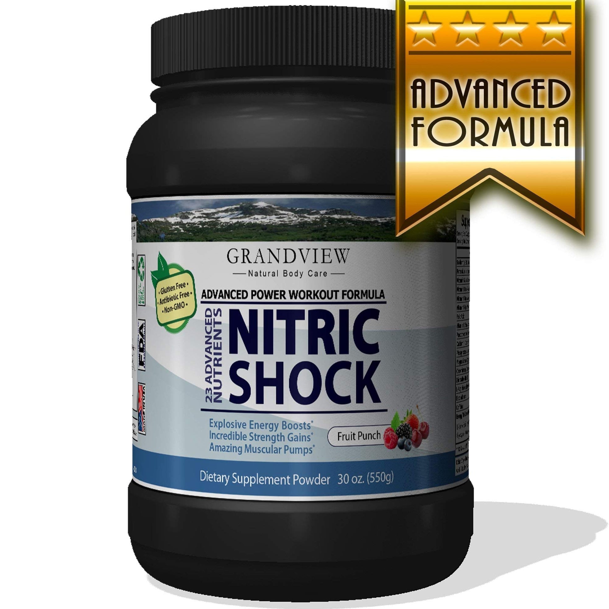 N Shock- Pre Workout Powder, x10 Strength, 44 Servings, (Fruit Punch) Boost Energy Grandview Natural Body Care Au supplements