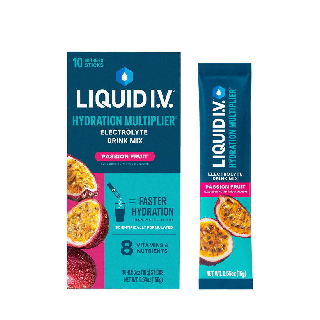 Liquid I.V.® Hydration Multiplier - Passion Fruit | Electrolyte Powder Drink Mix | 1 Pack (10 Servings) Liquid I.V. Au supplements