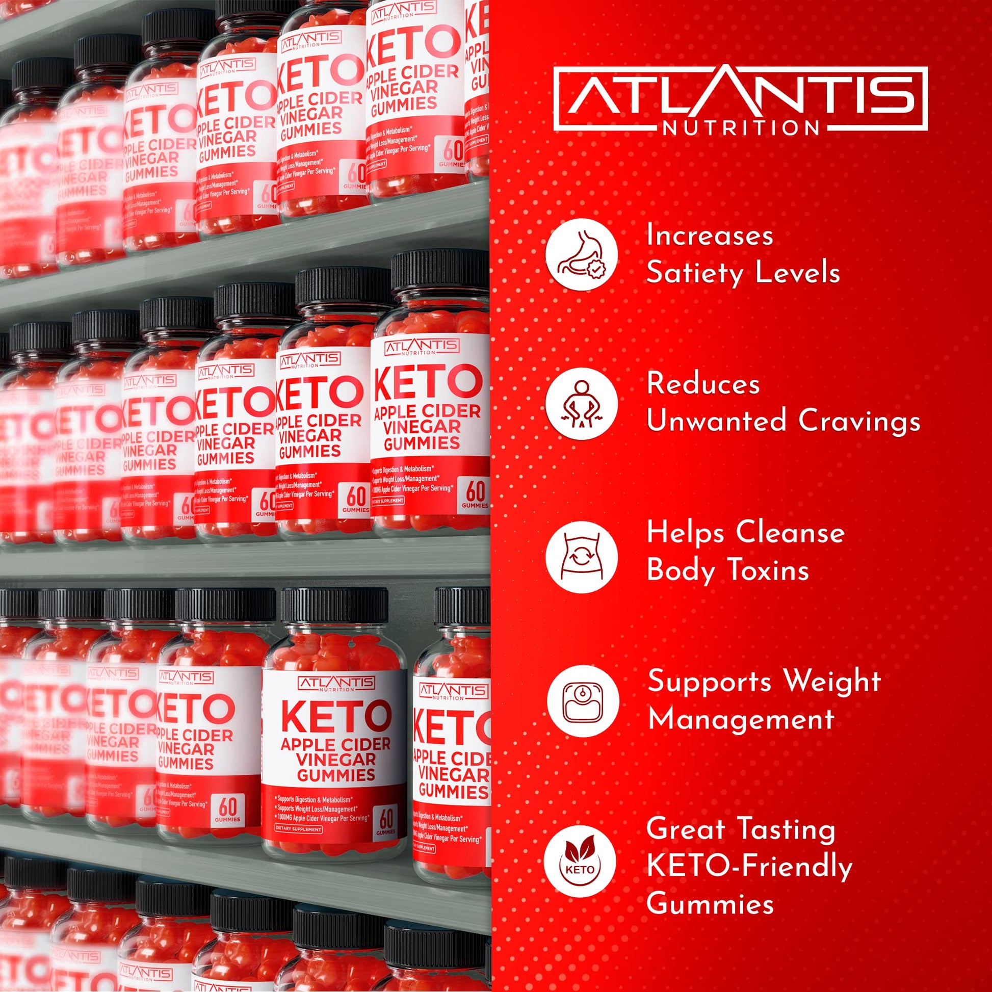 Keto ACV Gummies for Weight Loss - Apple Cider Vinegar Keto ACV Gummies Formulated Atlantis Nutrition Au supplements