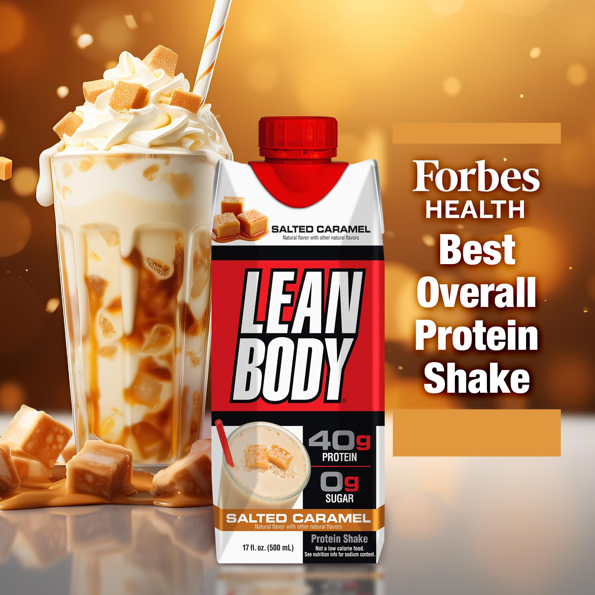 Lean Body Ready-to-Drink Salted Caramel Protein Shake, 40g Protein, Whey Blend Labrada Au supplements