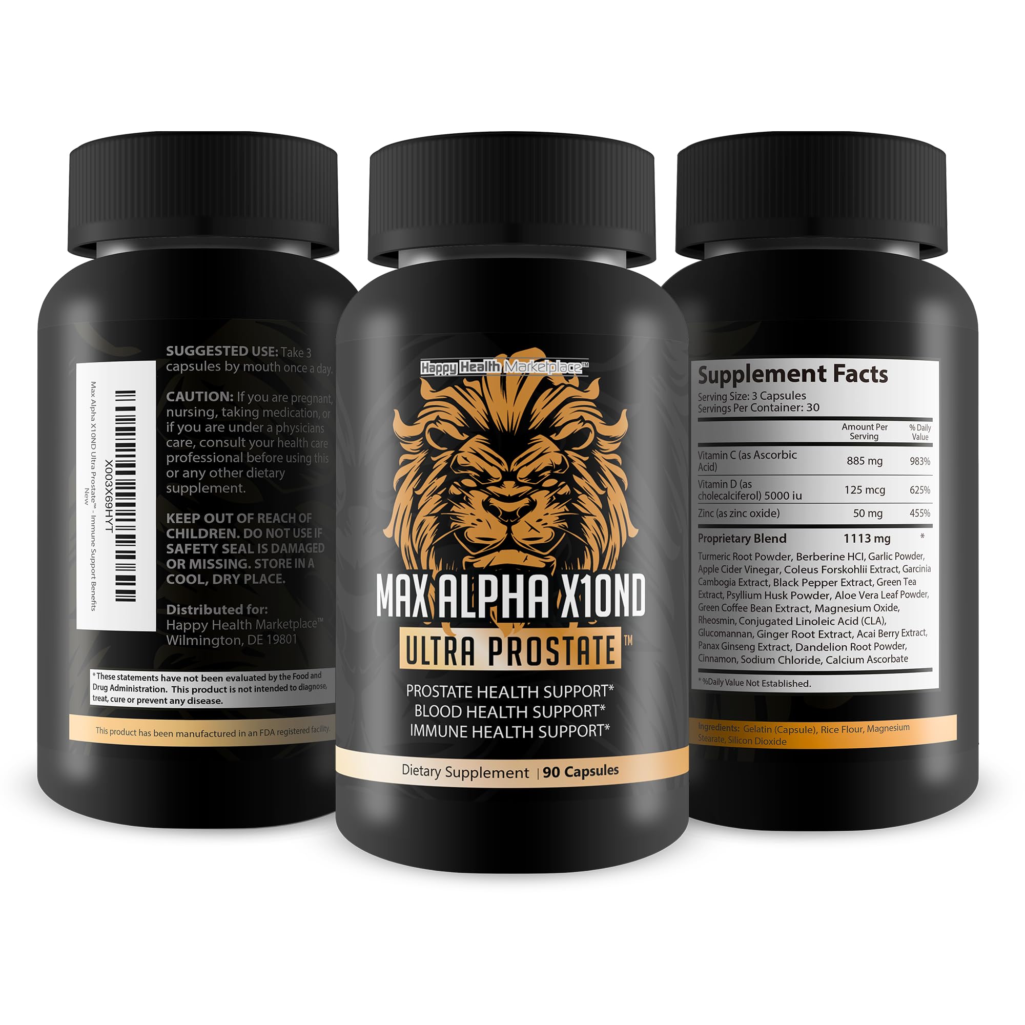 Max Alpha X10ND Ultra Prostate - T Prostate Support for Men - Promote Energy & Endurance - Blood Flow Support for Prostate Health with Vitamin D, Ginseng, Green Tea, & Zinc - Immune Support Benefits Happy Health Marketplace Au supplements