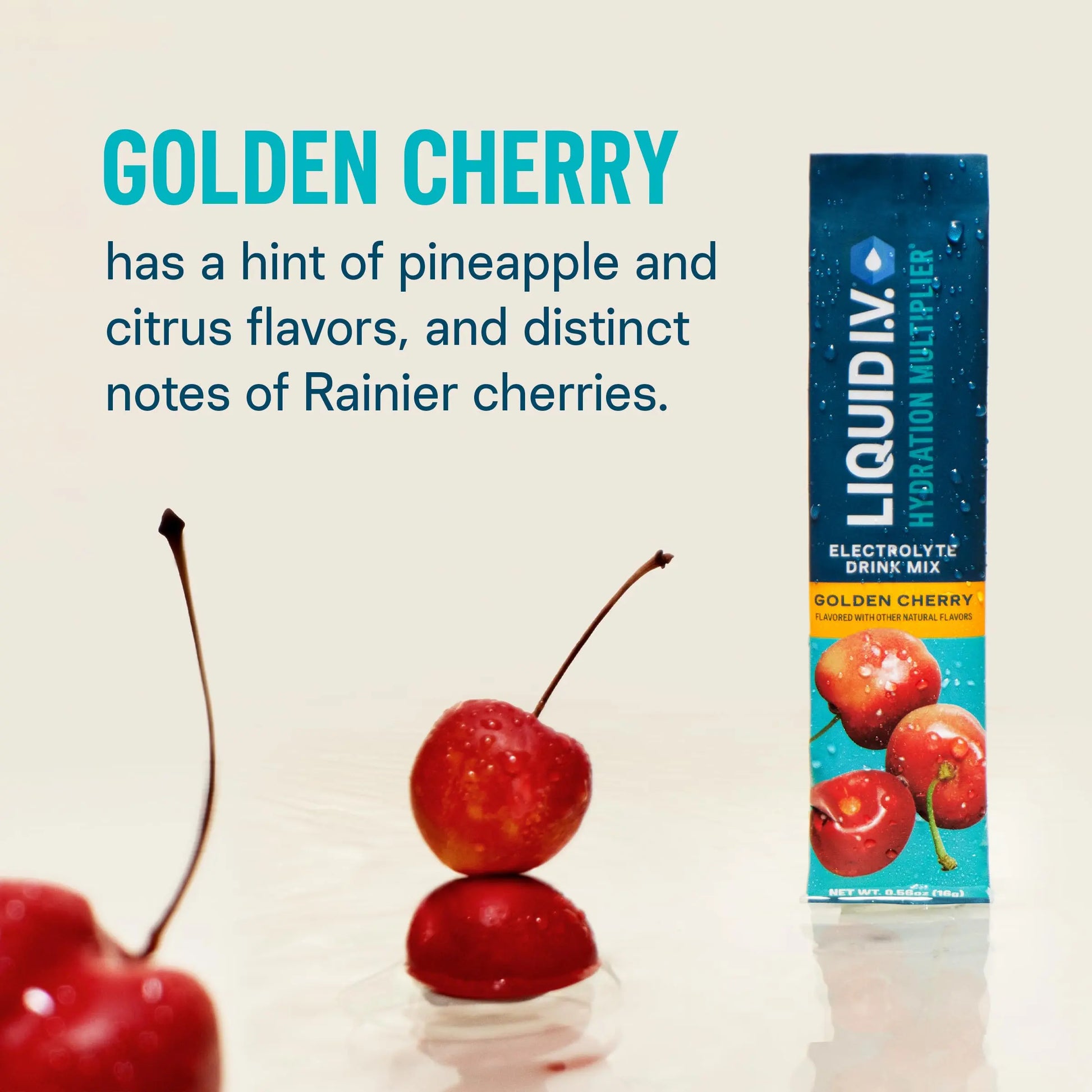 Liquid I.V.® Hydration Multiplier - Golden Cherry | Electrolyte Powder Drink Mix | 3 Pack (48 Servings) Liquid I.V. Au supplements