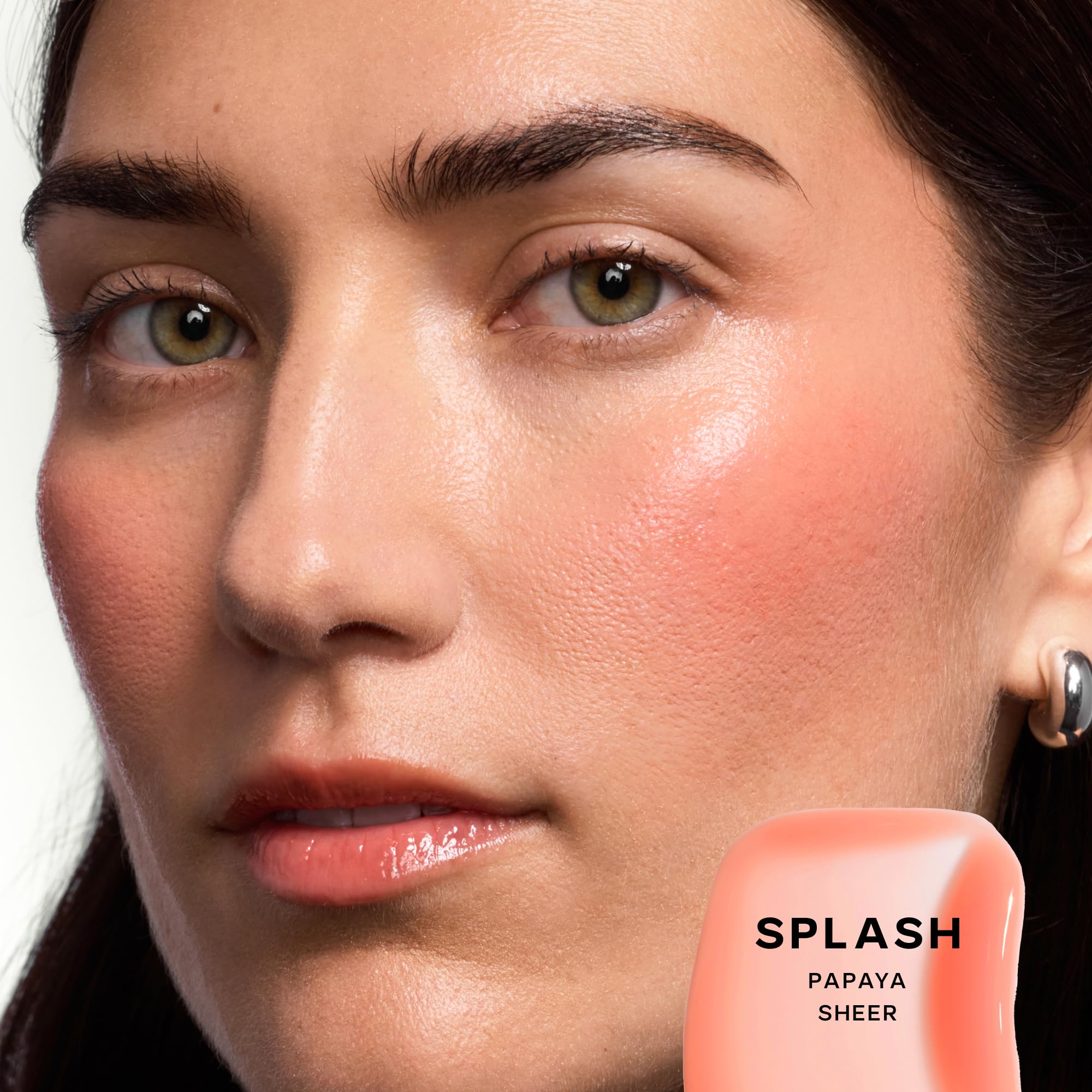 Saie Dewy Glow Duo - Dew Liquid Blush - (.40 oz, Hottie), Glossybounce Lip Gloss-Oil Hybrid (.17 oz, Splash) - Hydrating, Vegan Makeup for Radiant Cheeks & Lips Saie Au supplements