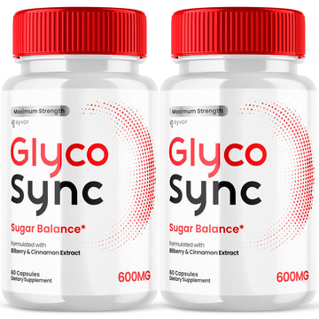 (2 Pack) Glyco Sync Capsules, Official Glyco Sync Balance Pills with All Natural Ingredients, Advanced Formula GlycoSync Joint Health and Wellness Support Max Strength for Men & Women (120 Capsules) Syvor Au supplements