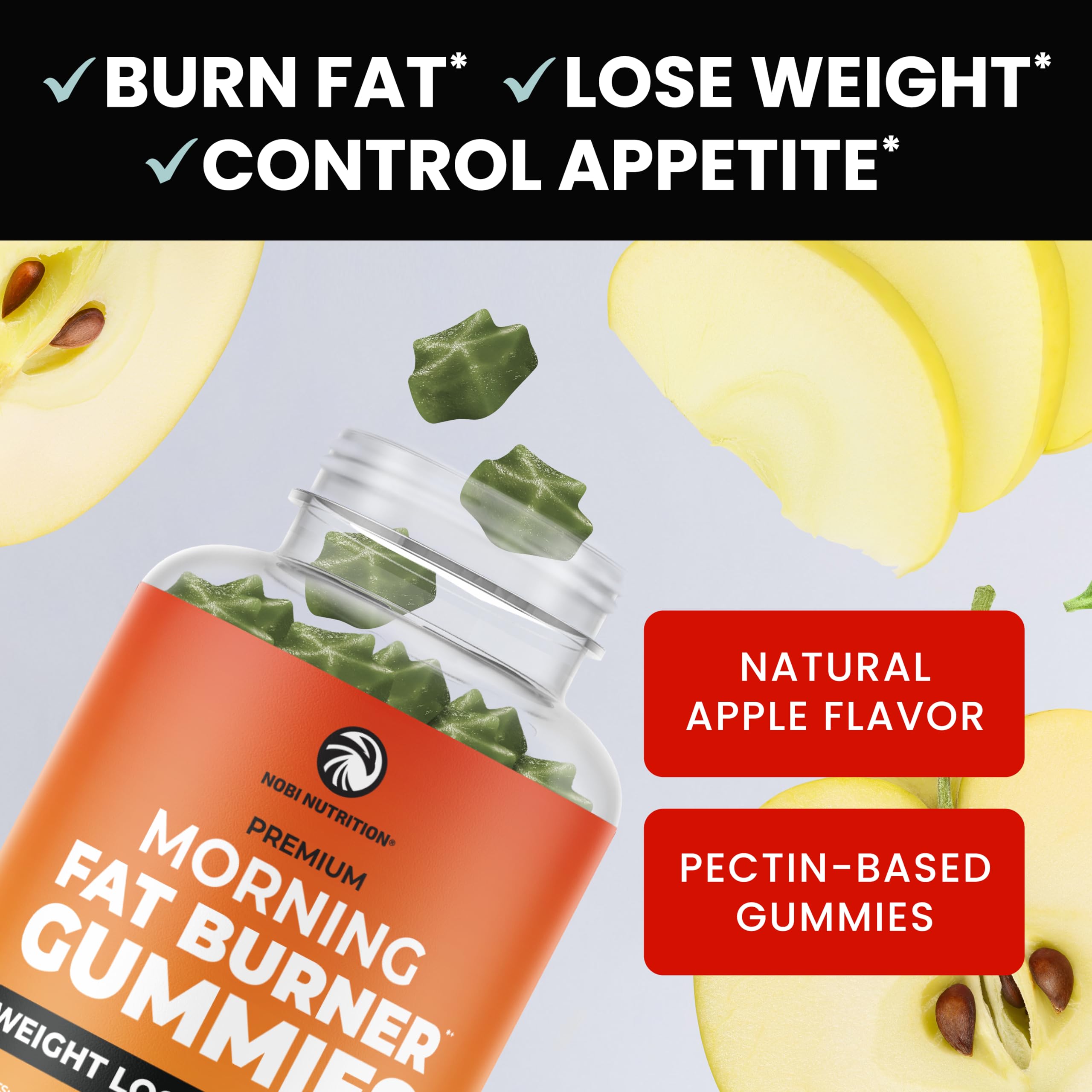 Morning Fat Burner Gummies for Weight Loss for Women & Men | Thermogenic Belly Nobi Nutrition Au supplements