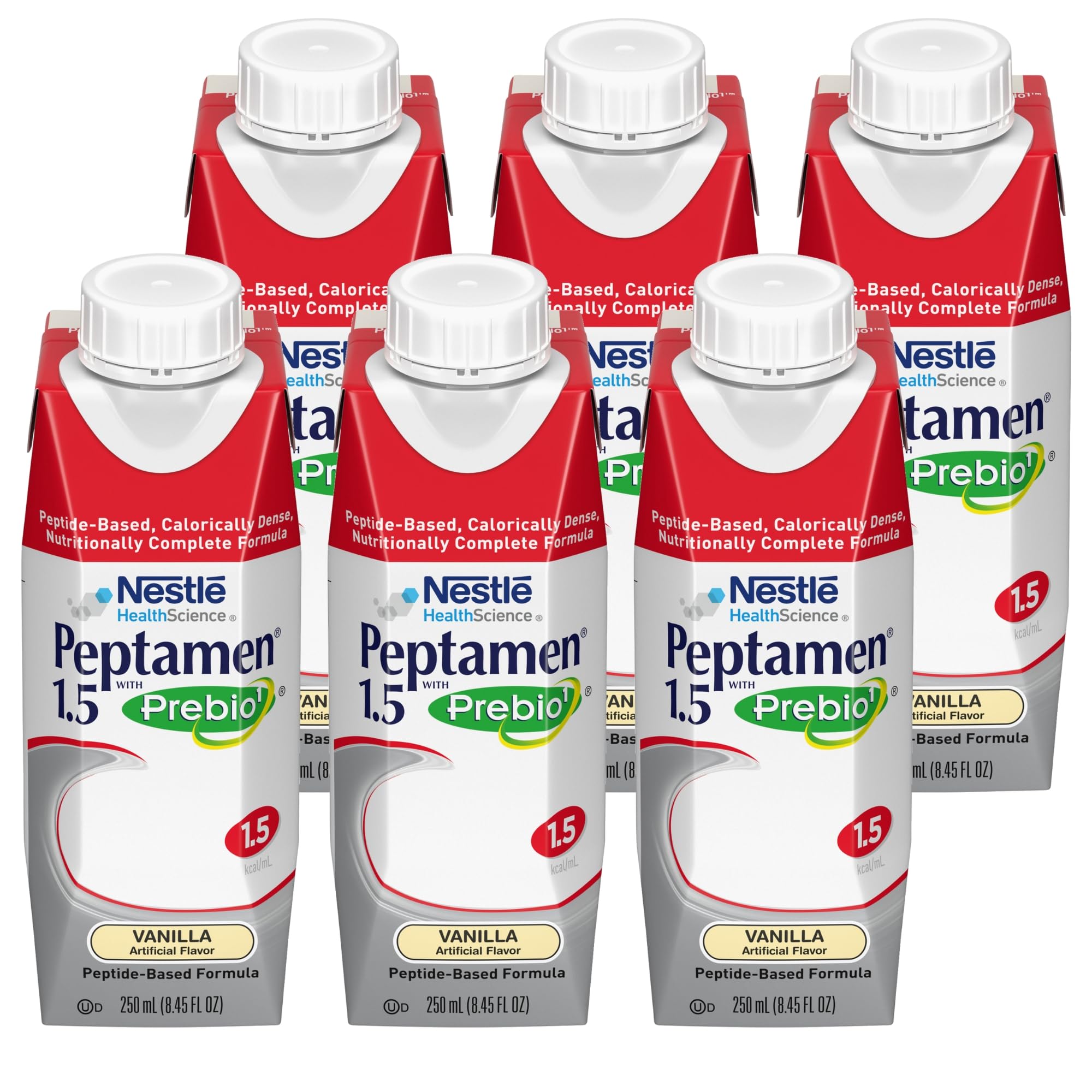 Peptamen Nestle Oral Supplement Vanilla 250 mL Carton, 6 Count Peptamen Au supplements