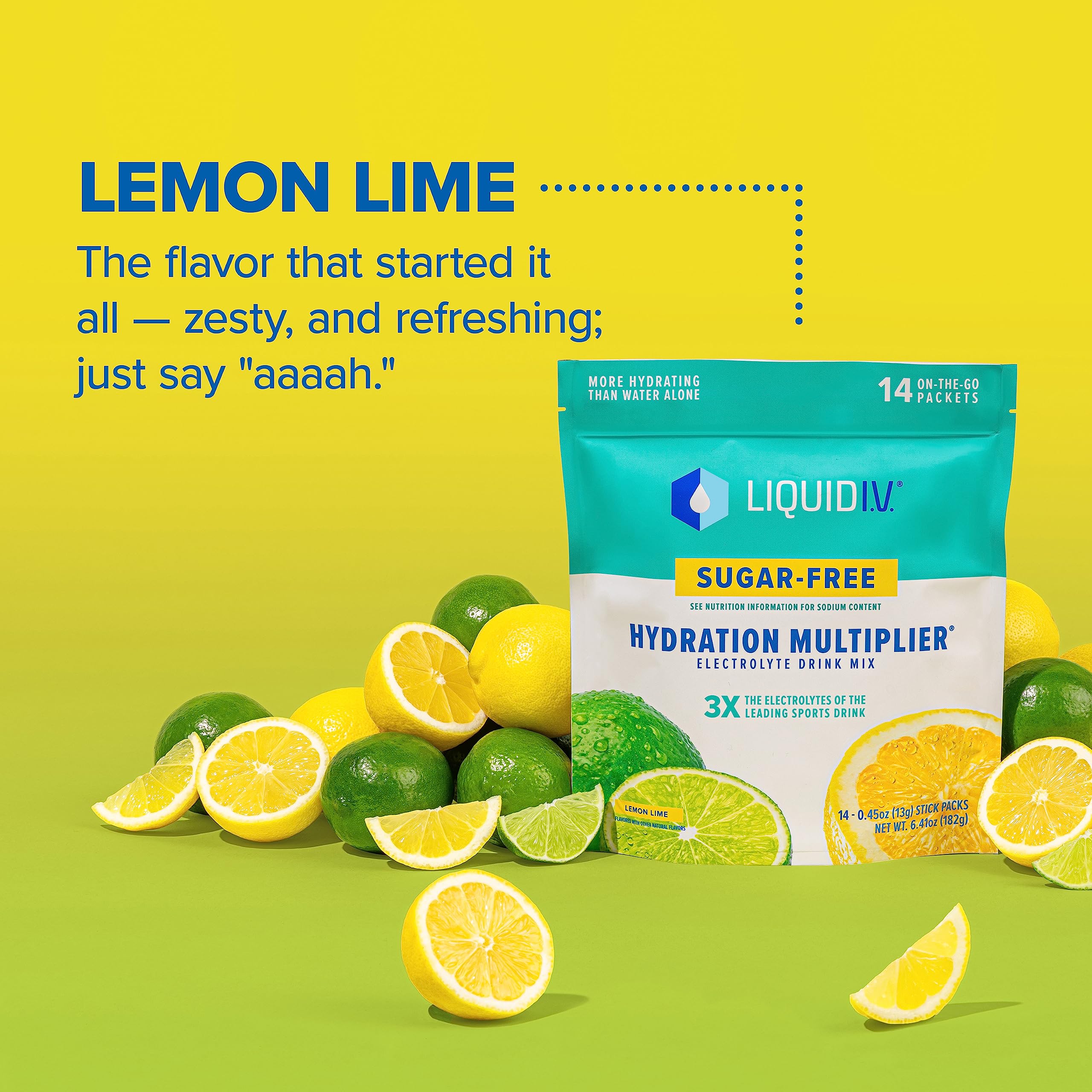 Liquid I.V. Sugar-Free Hydration Multiplier - Lemon Lime – Hydration Powder Packets  Liquid I.V. Au supplements
