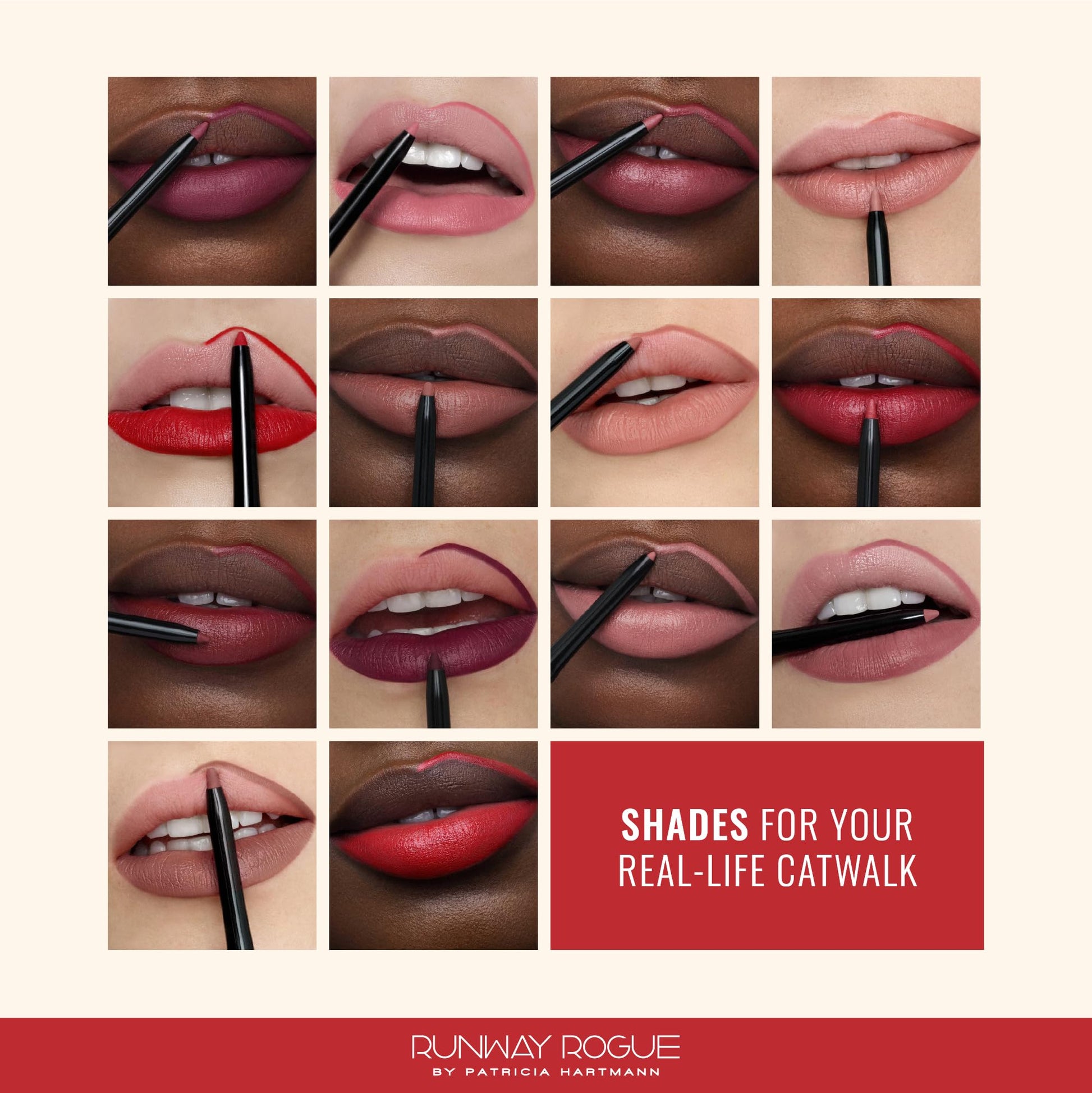 Runway Rogue Designer Liner Lip Pencil, Matte Cool Berry-Rose Lip Liner Pencil and Lip Liner Sharpener, ‘Camera Ready’ Runway Rogue Au supplements