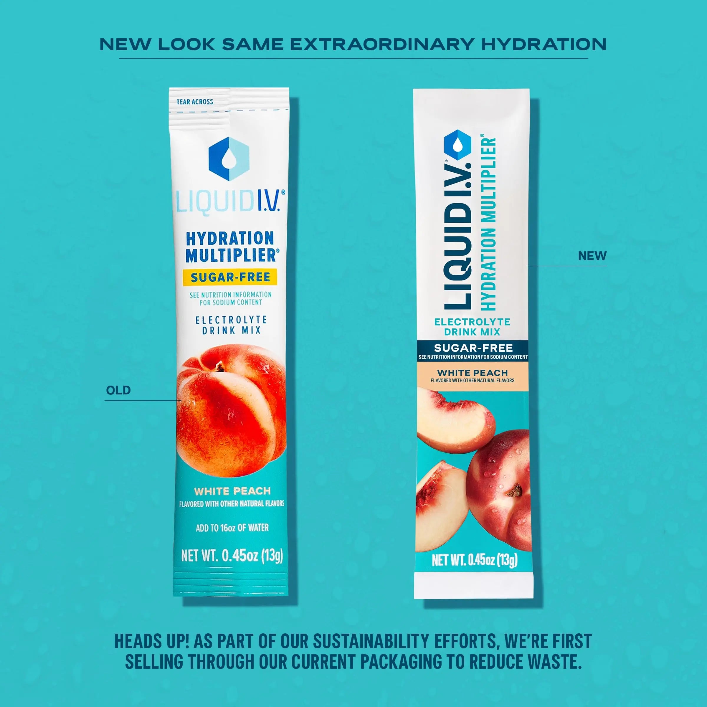 Liquid I.V.® Hydration Multiplier® Sugar-Free - White Peach - Hydration Powder Packets | Electrolyte Powder Drink Mix | Convenient Single-Serving Sticks | Non-GMO | 14 Servings (Pack of 3) Liquid I.V. Au supplements
