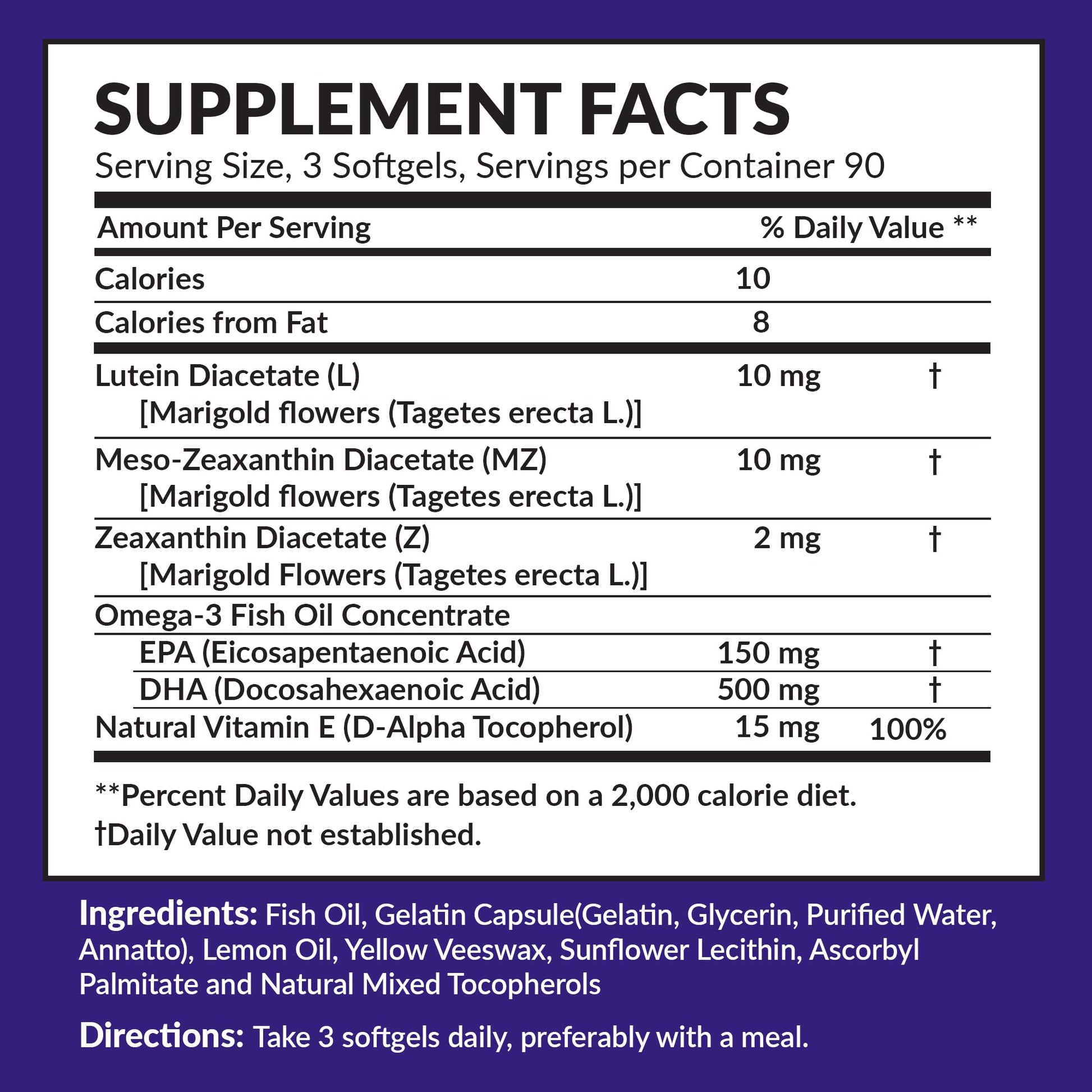 Memory Health Softgels with Omega-3, Carotenoids, and Vitamin E – Designed for Mental Focus, Energy, and Enhanced Clarity - (270 Softgels, 90 Days Supply) Macuhealth Au supplements