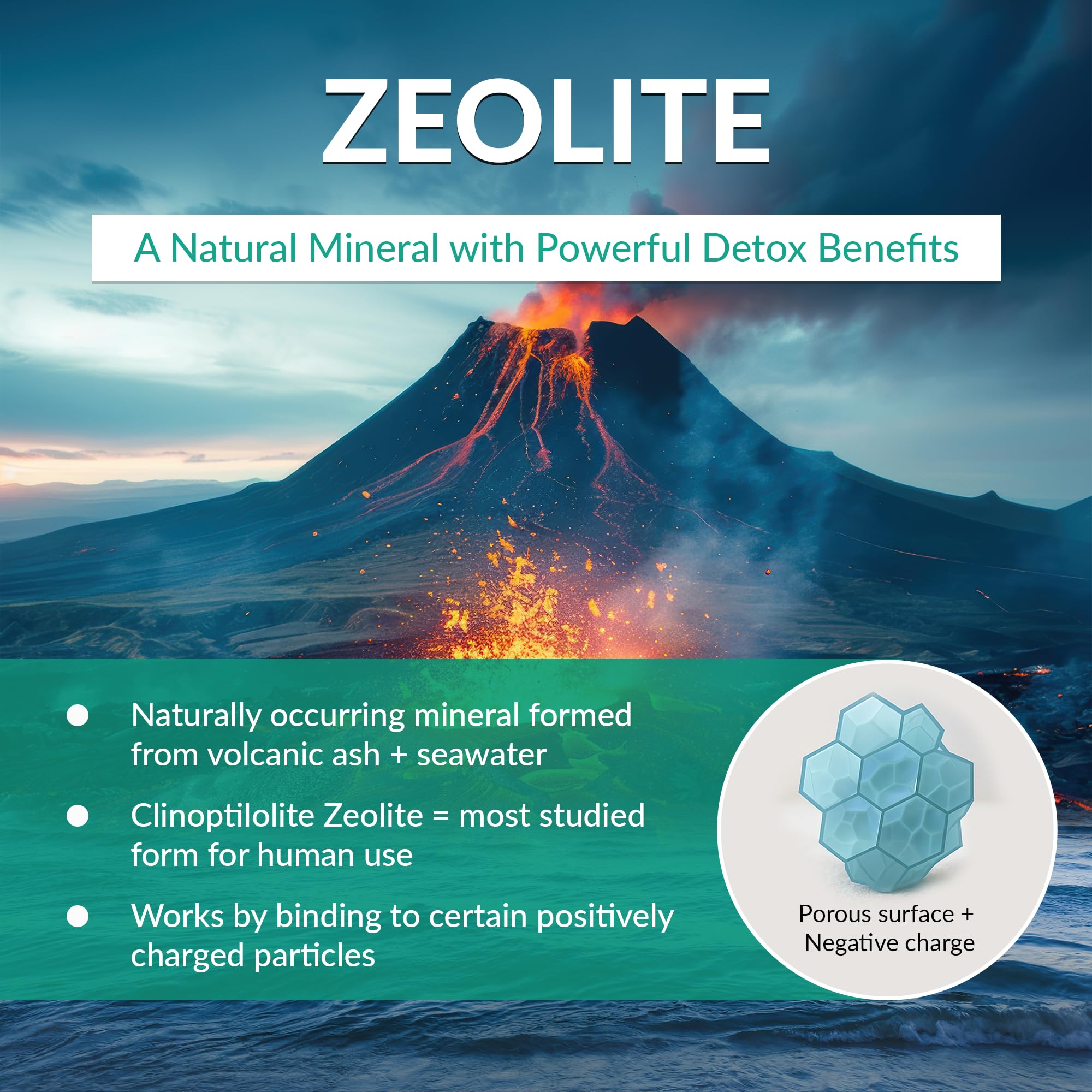Organic Excellence Zeolite Clinoptilolite Powder – Pure Micronized Mineral Supplement – Supports Gut Health, Cleansing Support & Internal Balance – Non-GMO, Vegan – 500 Servings Organic Excellence Au supplements