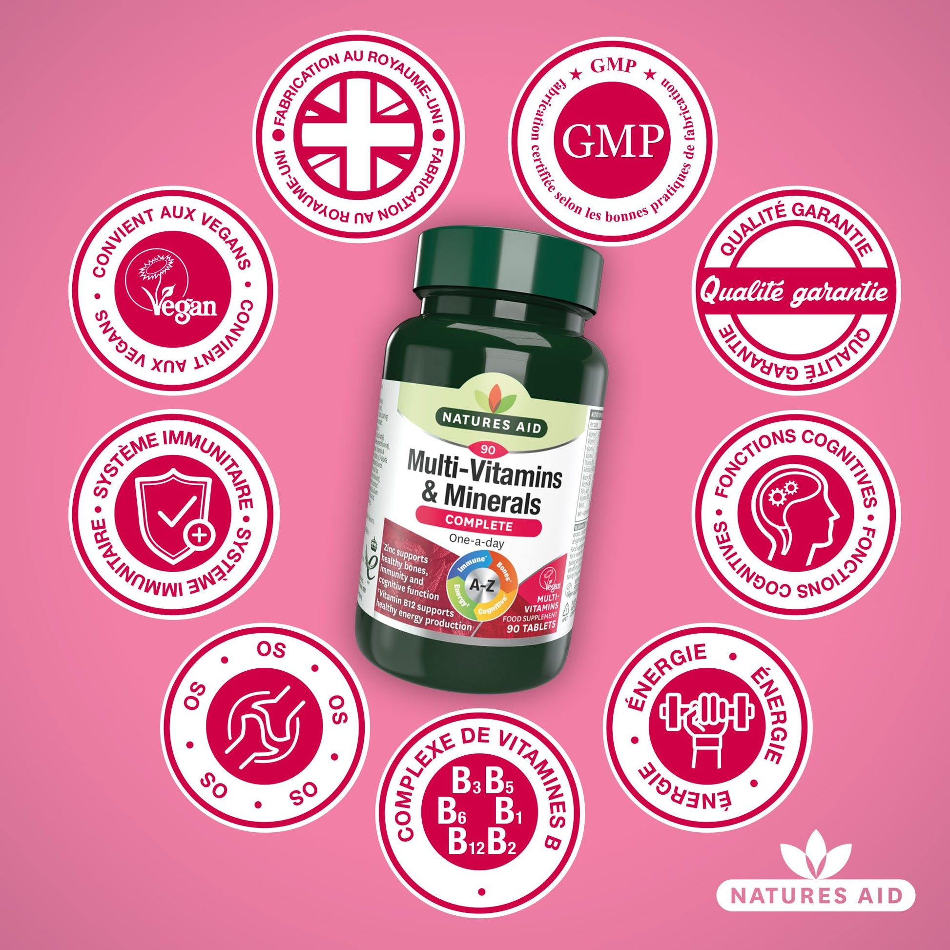 Natures Aid Multivitamins and Minerals, 90 Count (Pack of 1), (Packing may vary) natures aid Au supplements