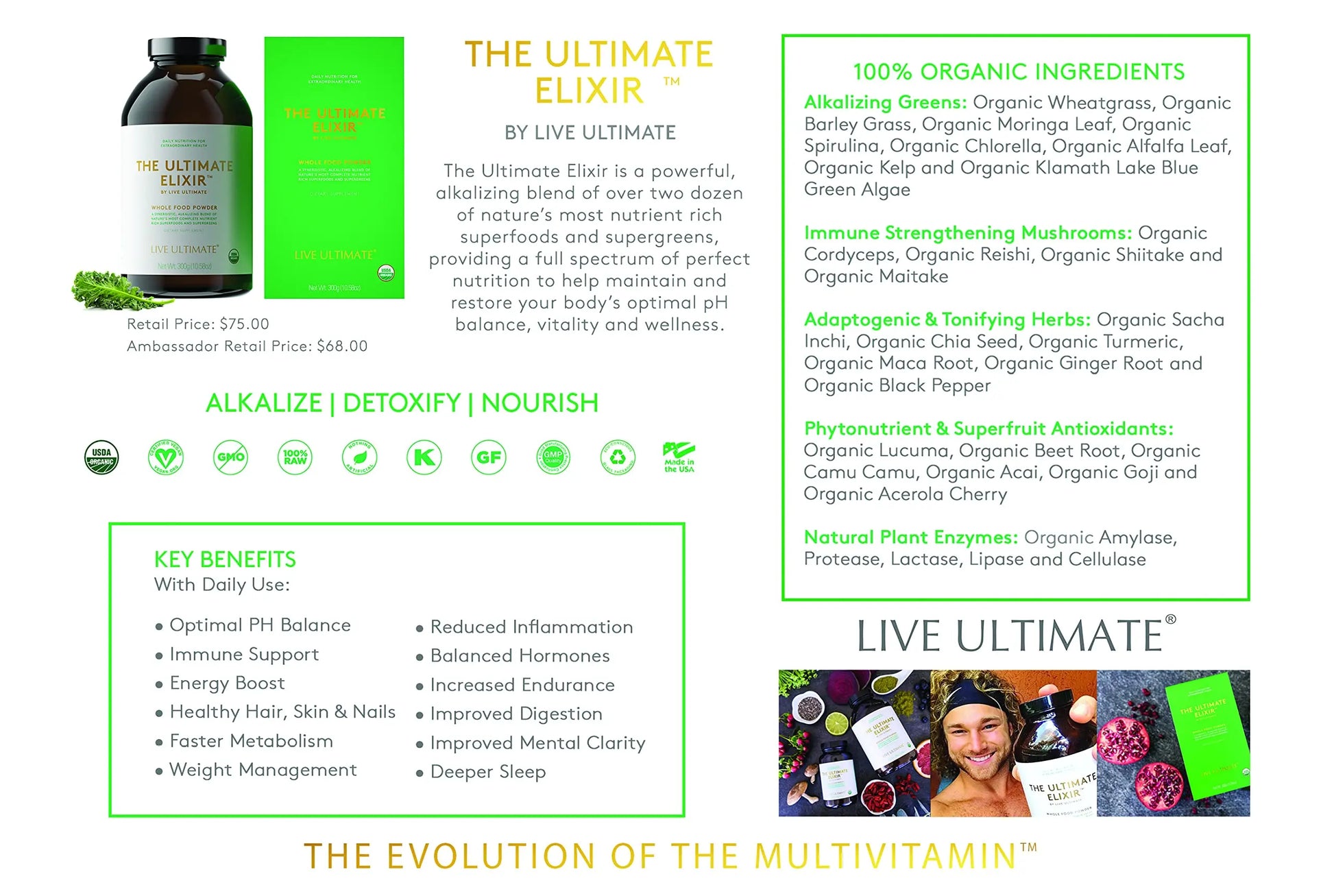 Live Ultimate The Ultimate Elixir 30 Day Supply Pouch Live Ultimate Au supplements