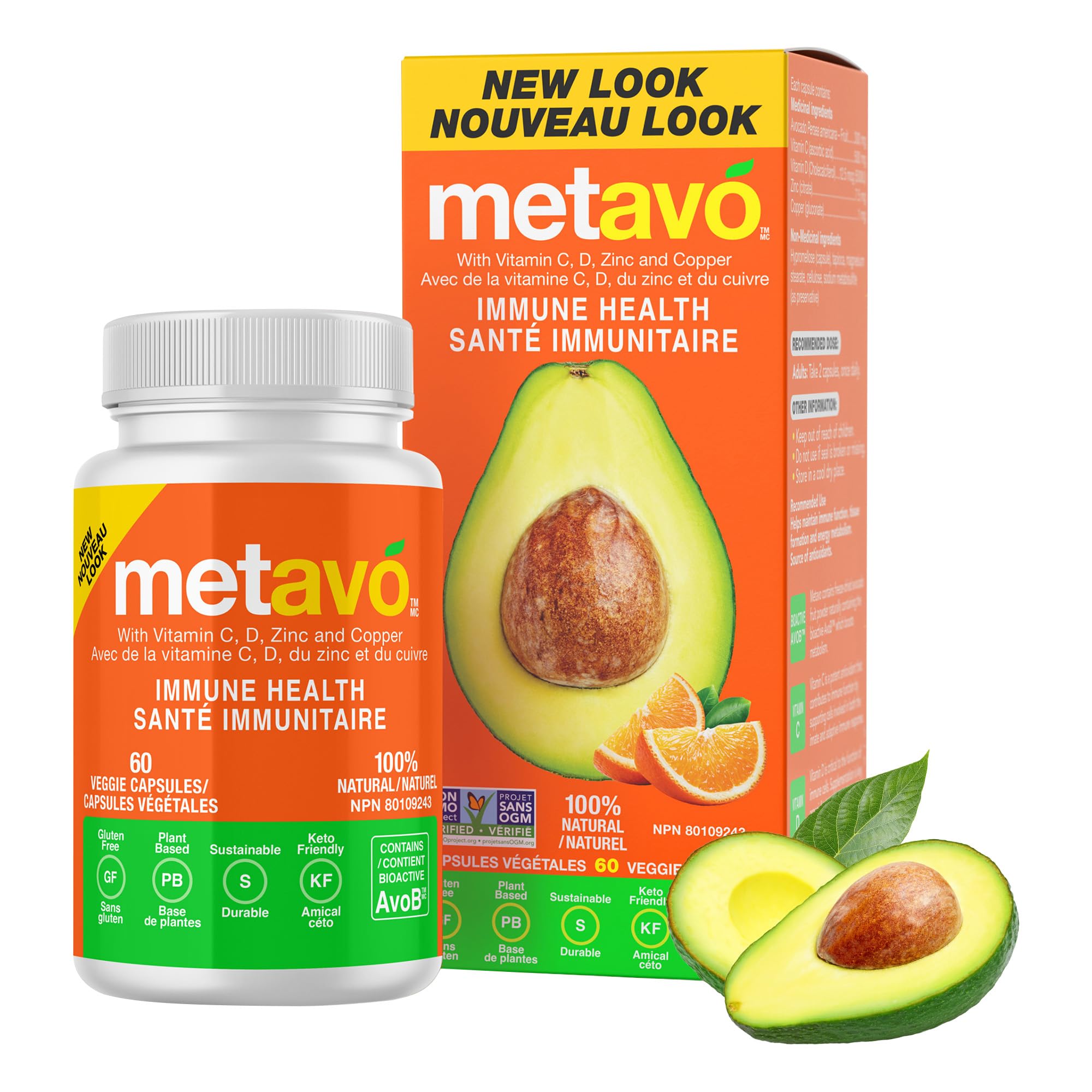 Metavo Immune Health - Natural Immune Support Supplement, Essential Zinc Supplements for Men & Women Enriched with Vitamin C, D & Copper, 60 Vegan Capsules, 30 Servings Metavo Au supplements