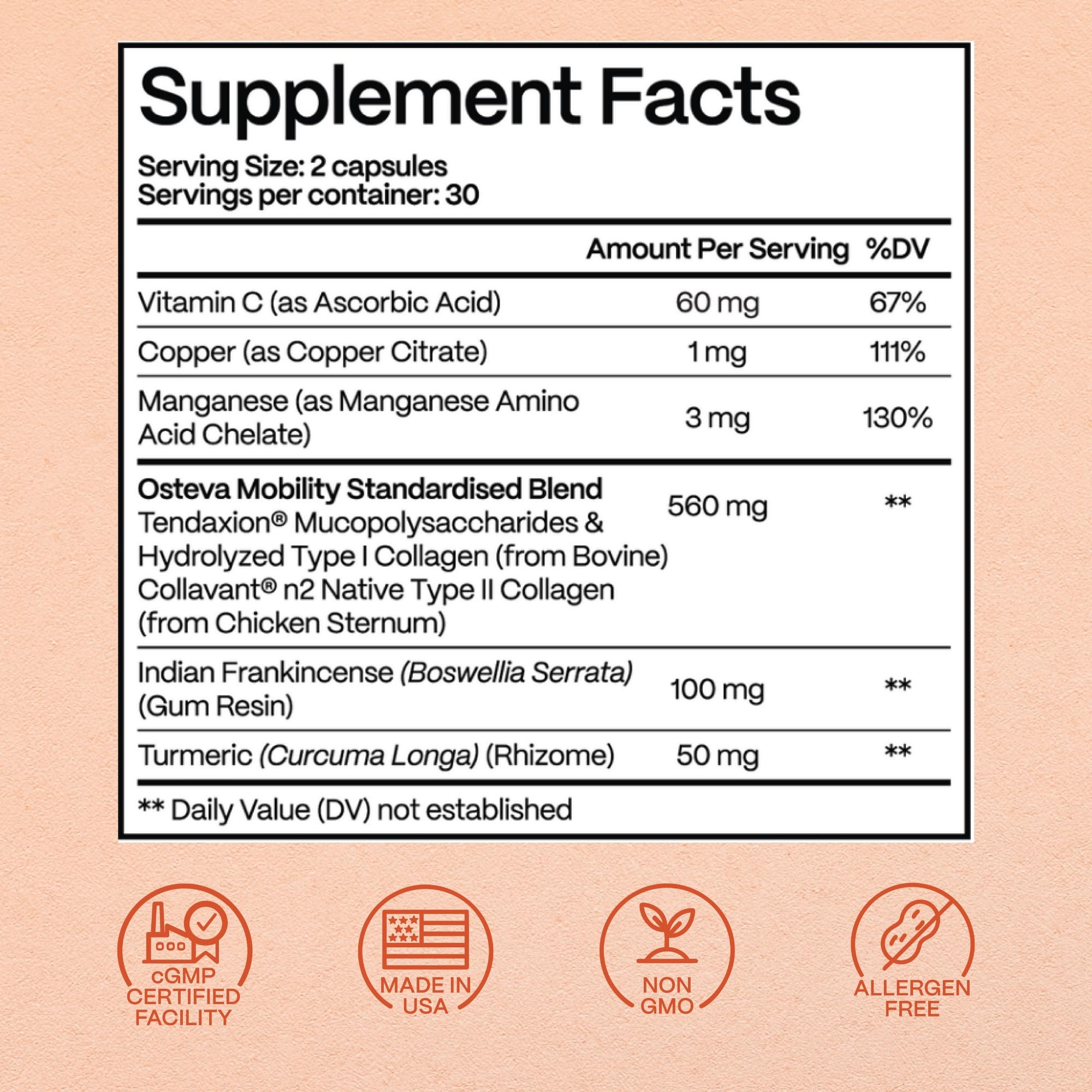 Rejuveen Osteva Joint Support Supplement for Women | High Potency Collagen, Turmeric, Boswellia | for Flexible Cartilage & Tendons, Resilient Knees & Hip, Improved Mobility | Non-GMO, 60 Ct Rejuveen Au supplements