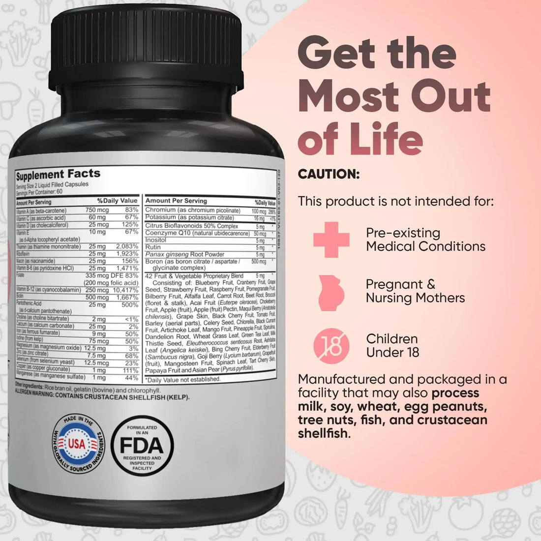 Bariatric Multivitamin with Iron - Easy-to-Swallow Capsule for Post Bariatric Surgery - Post Sleeve and Post Bypass Kaitamin AU supplements