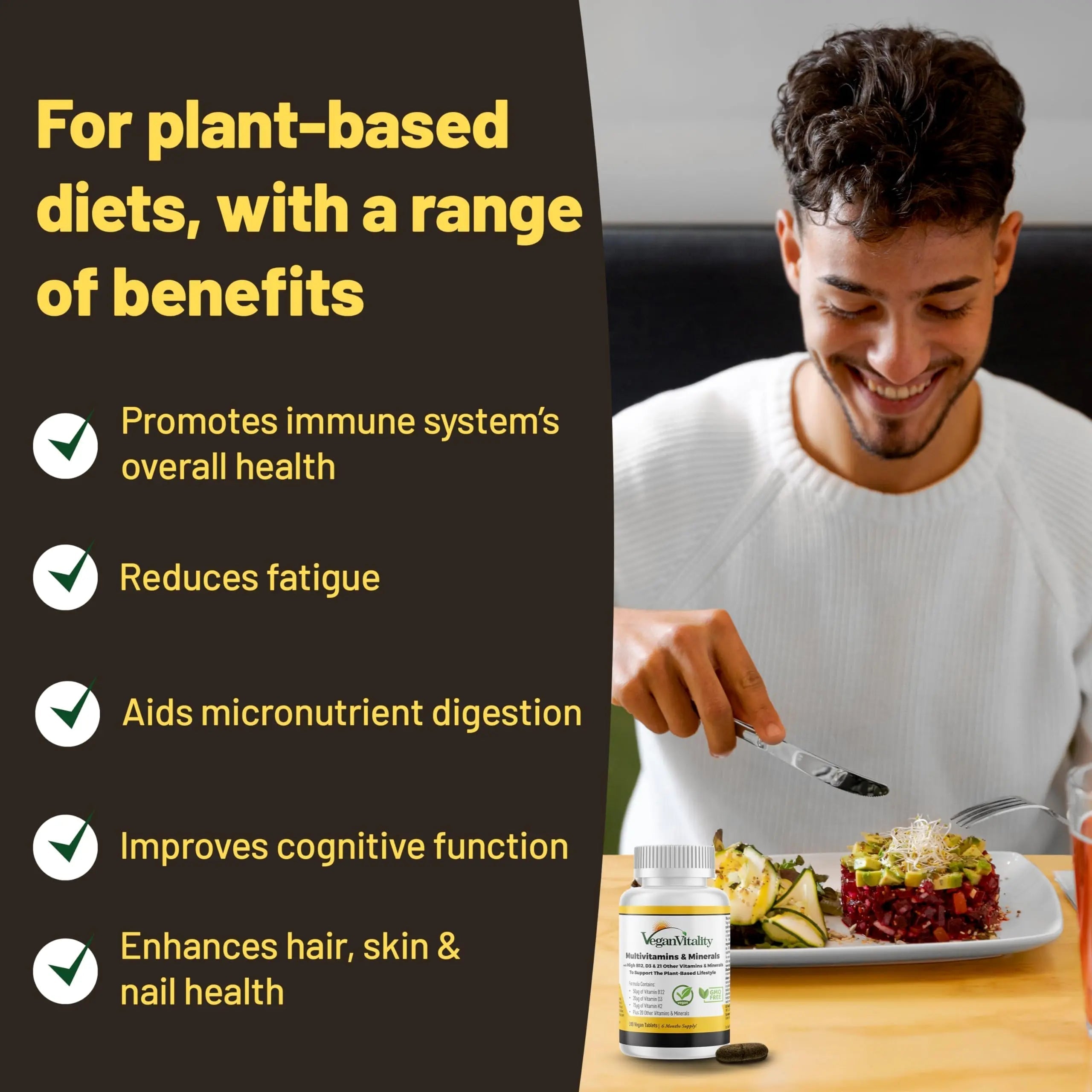Vegan Vitality Lion's Mane x General Health Combo Bundle - 6 Months Lion's Mane and Multivitamins Vegan Vitality Au supplements