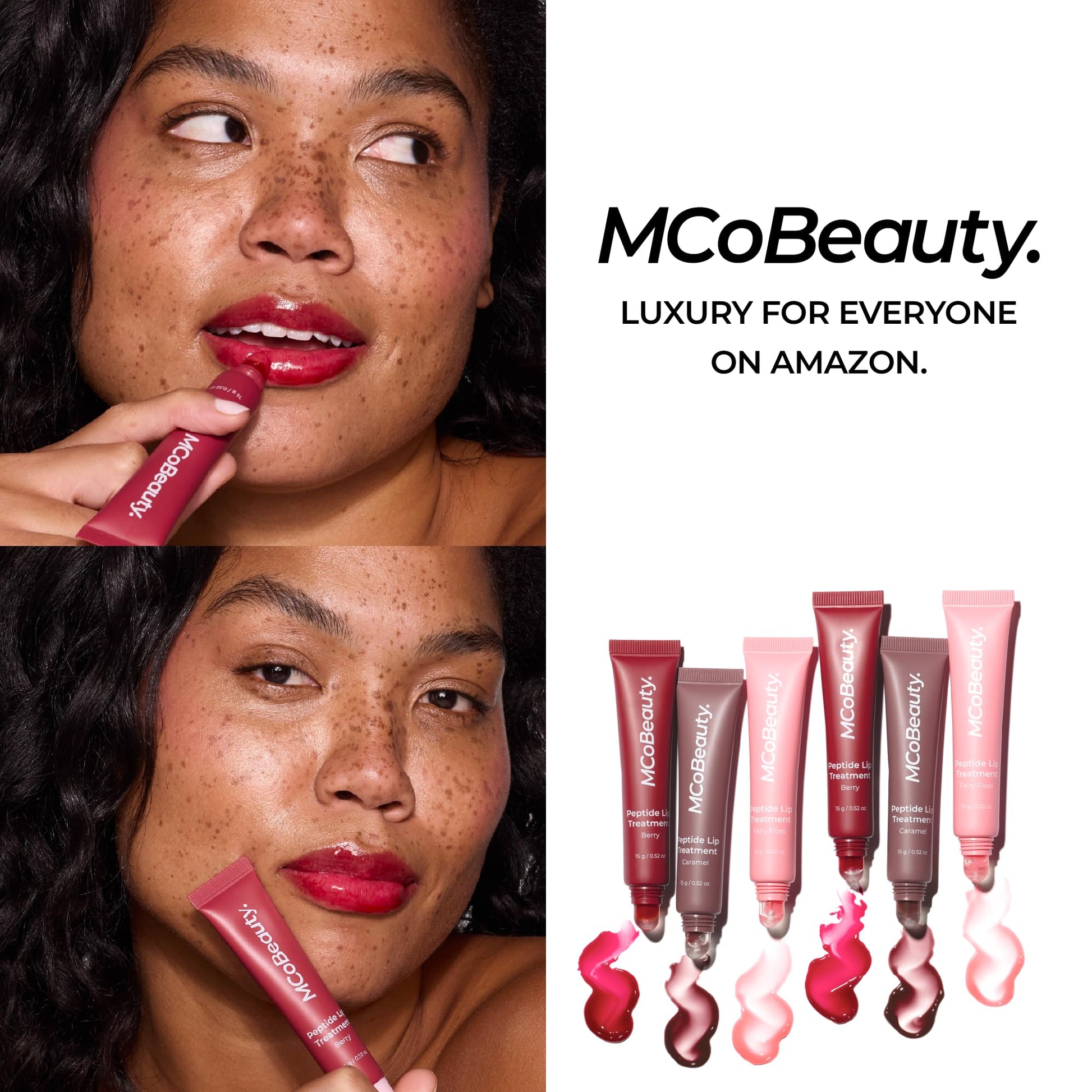 MCoBeauty Peptide Lip Treatment Caramel - Nude Brown Tinted Lip Balm Plumper Gloss for Women - Hydrating Lip Oil with Shea Butter, Peptides for Soft Plump Lips - Vegan Cruelty Free Lip Care MCoBeauty Au supplements