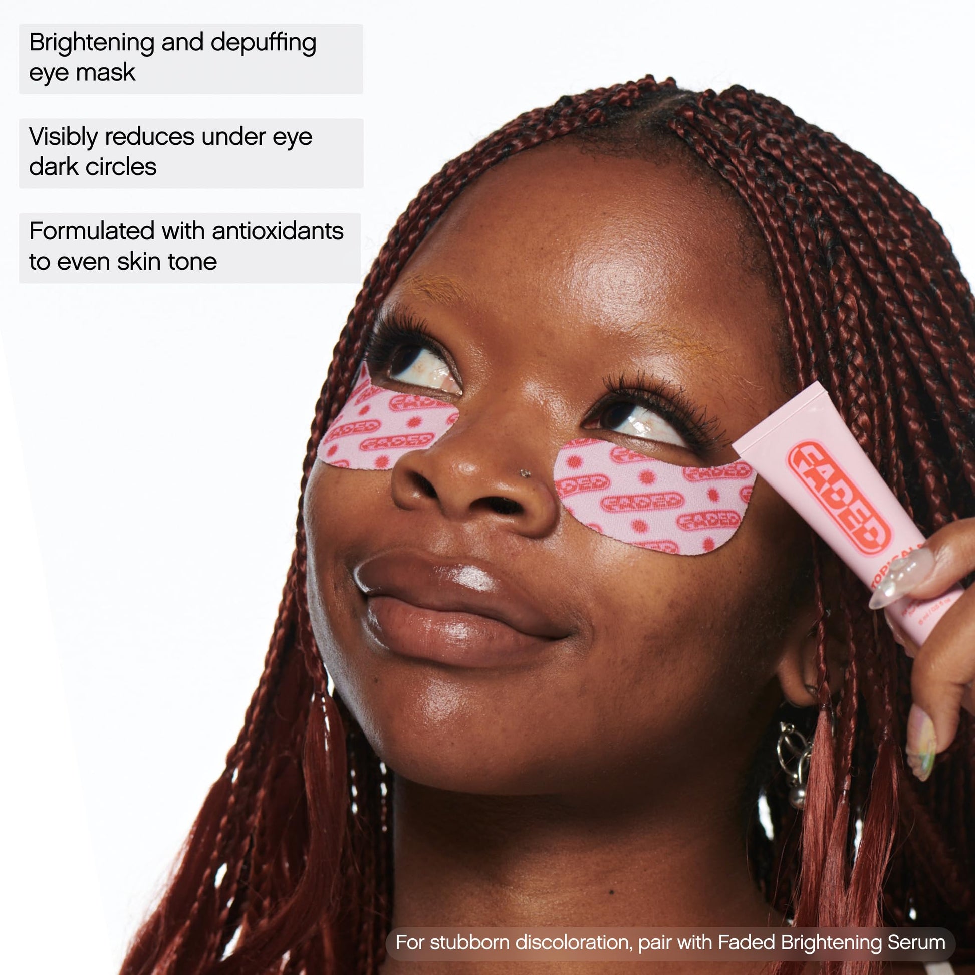 Topicals Faded Brightening Under Eye Masks | Patches to Depuff, Hydrate, Brighten and Cool | Reduce Dark Circles and Fine Lines | Contains Kojic Acid, Caffeine and Niacinamide (Set of 6) Topicals Au supplements