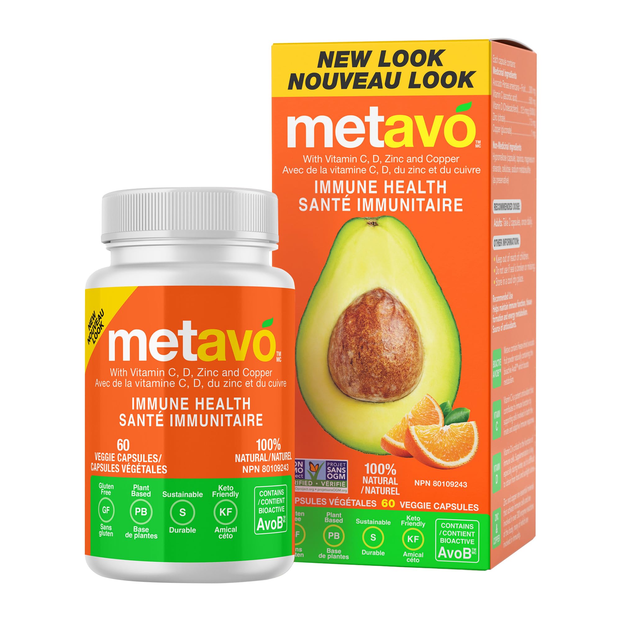 Metavo Immune Health - Natural Immune Support Supplement, Essential Zinc Supplements for Men & Women Enriched with Vitamin C, D & Copper, 60 Vegan Capsules, 30 Servings Metavo Au supplements