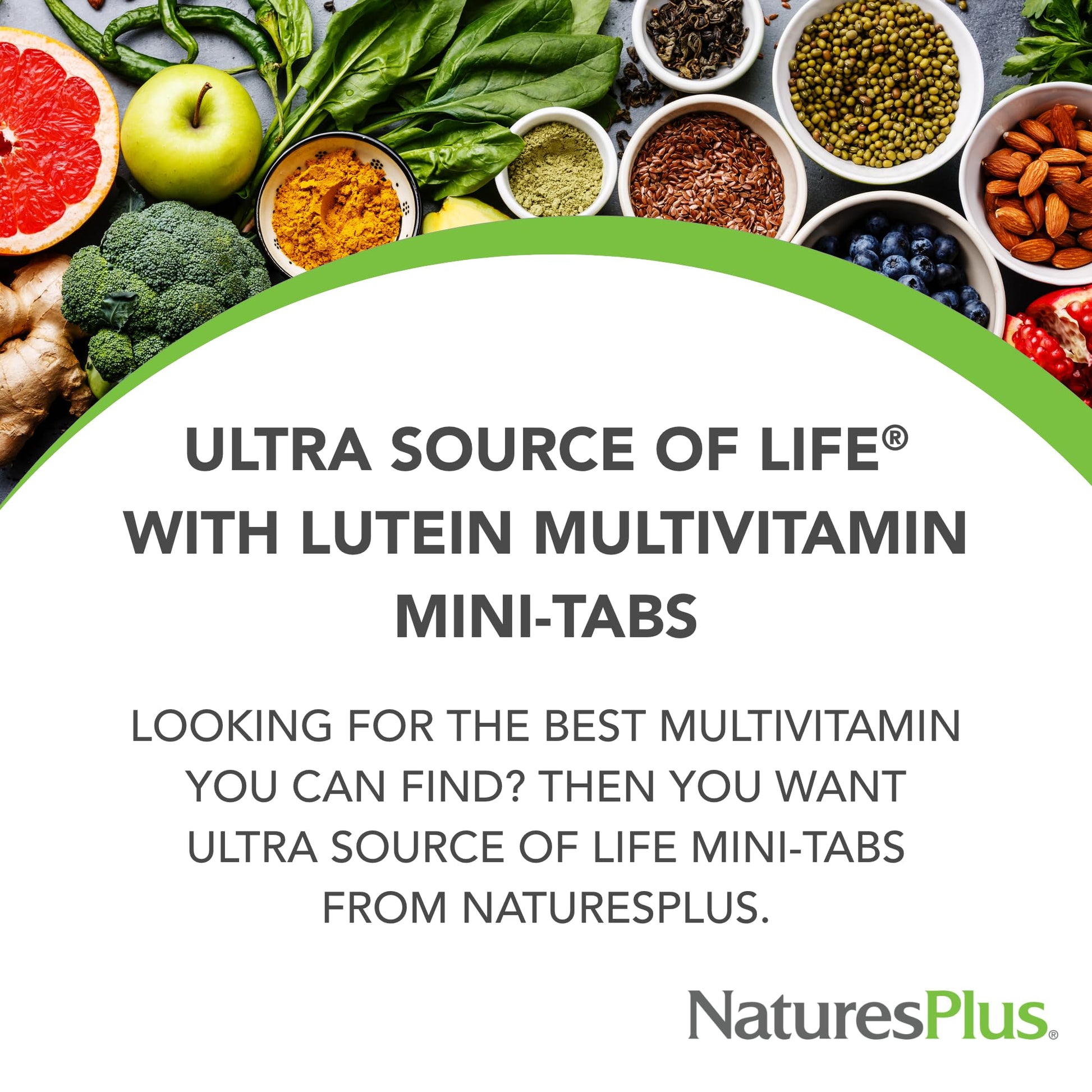 NaturesPlus Ultra Source of Life Multivitamin - 180 Mini-Tablets - with Whole Foods, Herbs, Lutein & Enzymes - Vegetarian, Gluten Free - 30 Servings NaturesPlus Au supplements