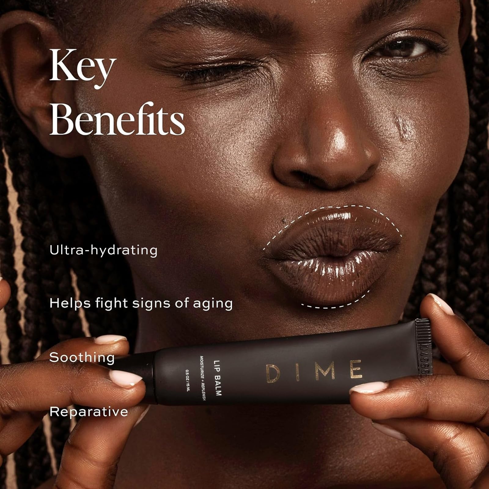 DIME Beauty Lip Balm, Hydrating Lip Balm and Gloss, Vegan & Cruelty-Free, Anti-Aging Lip Care, .5 oz / 15 ml DIME Au supplements