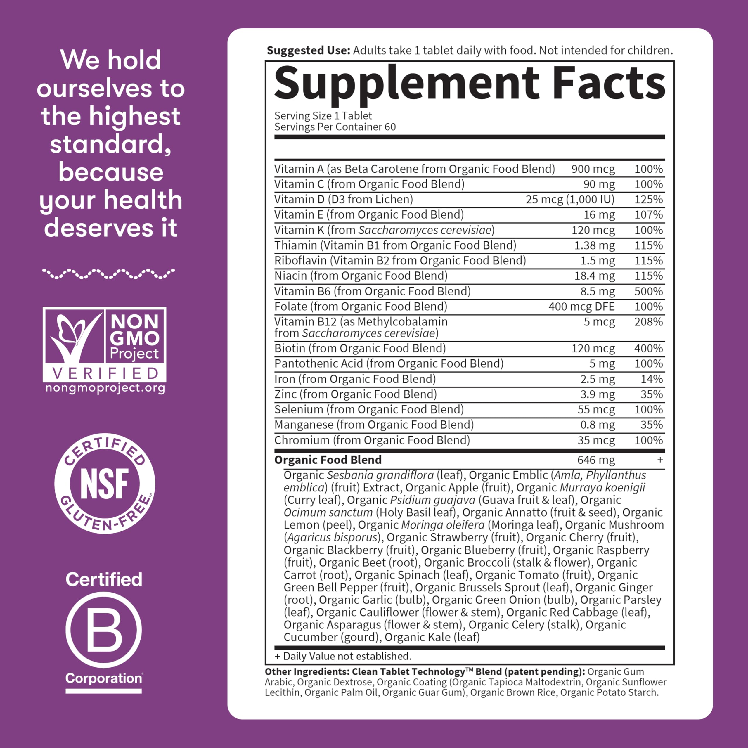 Garden of Life Organics Multivitamin for Women - Women's Once Daily Multi - Whole Food Multi with Iron, Biotin, Vegan Organic Womens Multivitamin for Health Garden of Life Au supplements