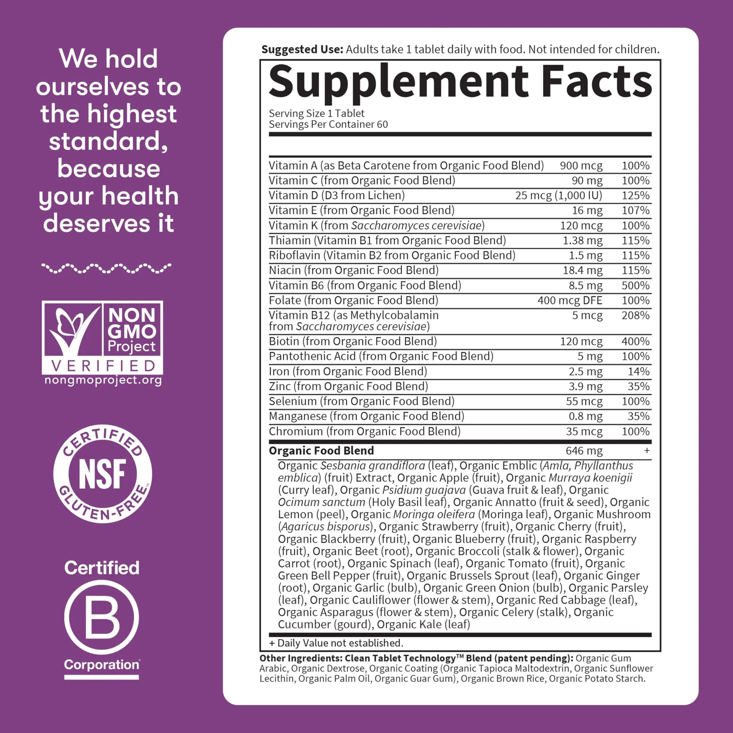 Garden of Life Organics Multivitamin for Women - Women's Once Daily Multi - Whole Food Multi with Iron, Biotin, Vegan Organic Womens Multivitamin Garden of Life Au supplements