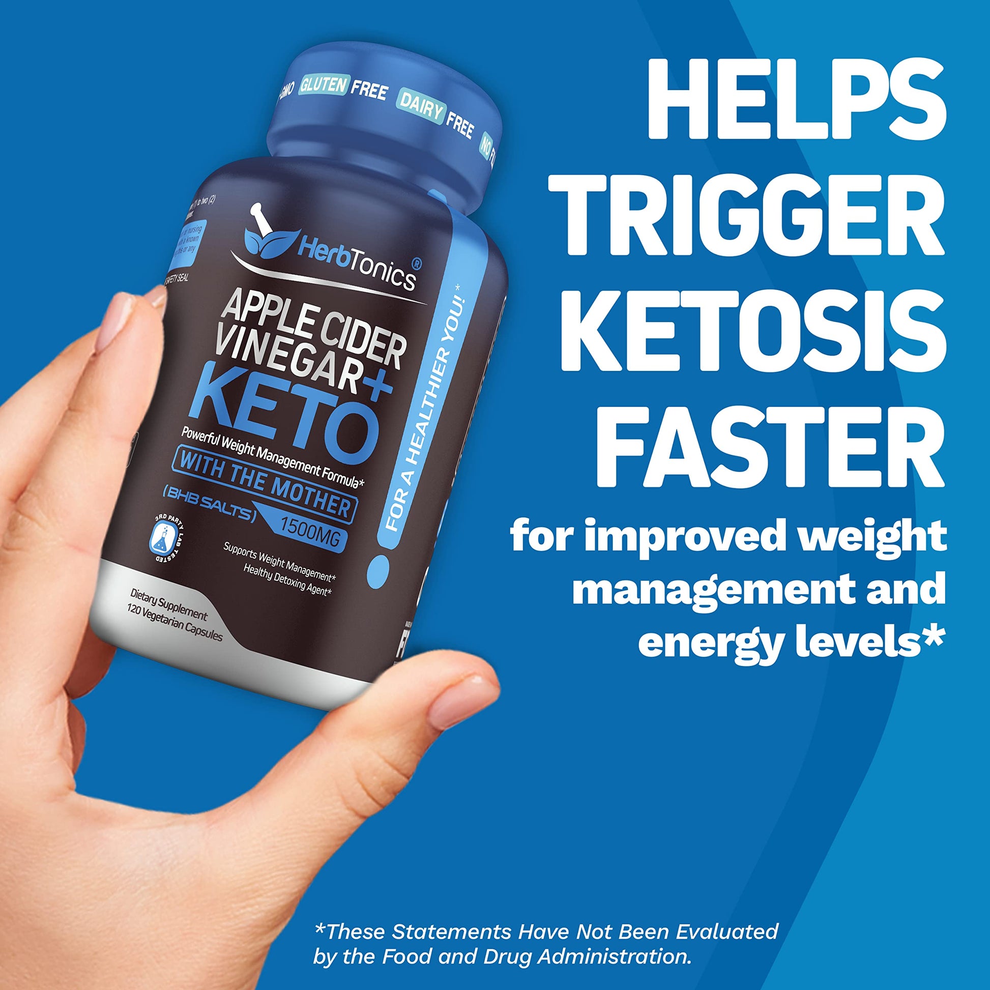 Herbtonics Apple Cider Vinegar Capsules Plus Keto BHB | Fat Burner & Weight Loss Supplement Herbtonics Au supplements