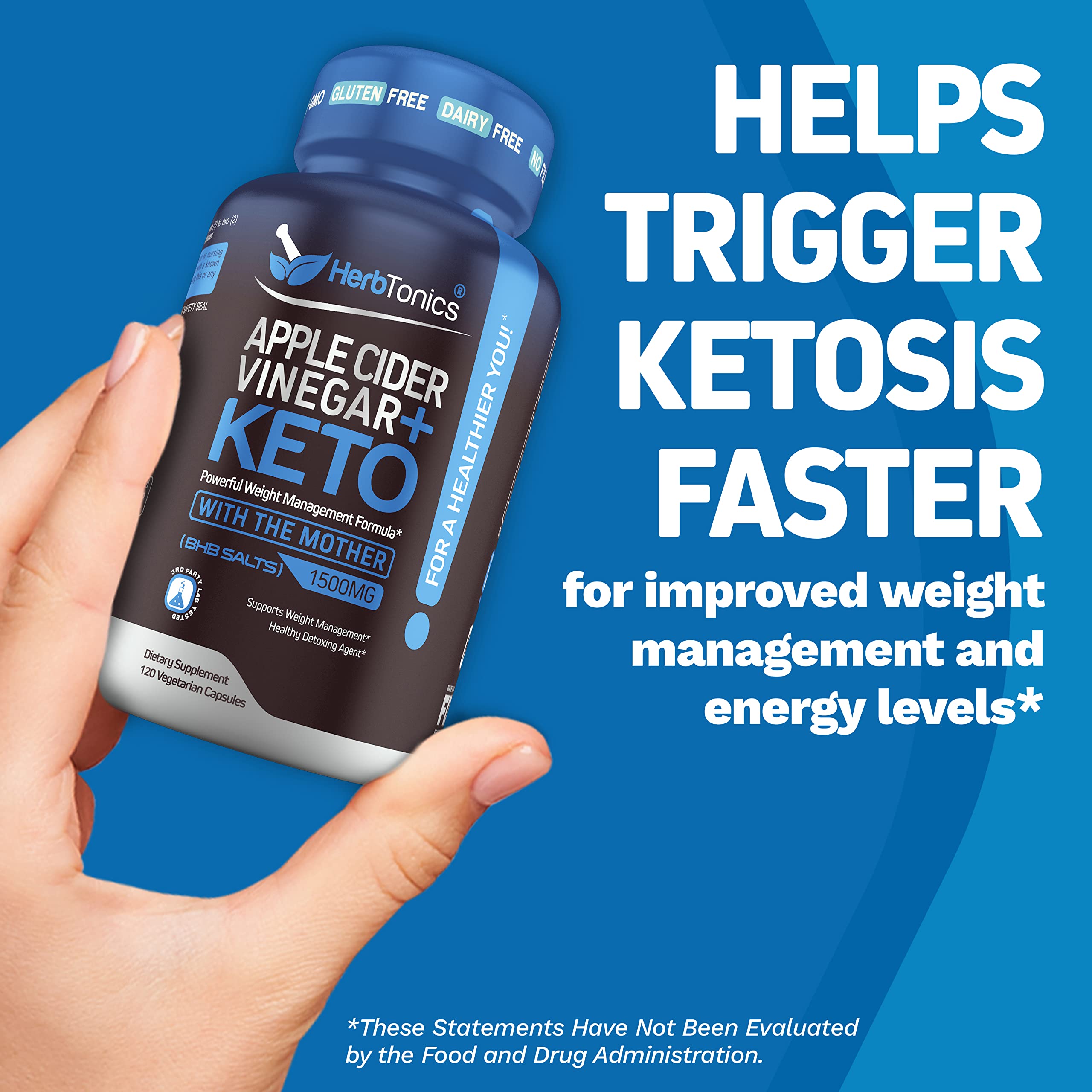 Herbtonics Apple Cider Vinegar Capsules Plus Keto BHB | Fat Burner & Weight Loss Herbtonics Au supplements