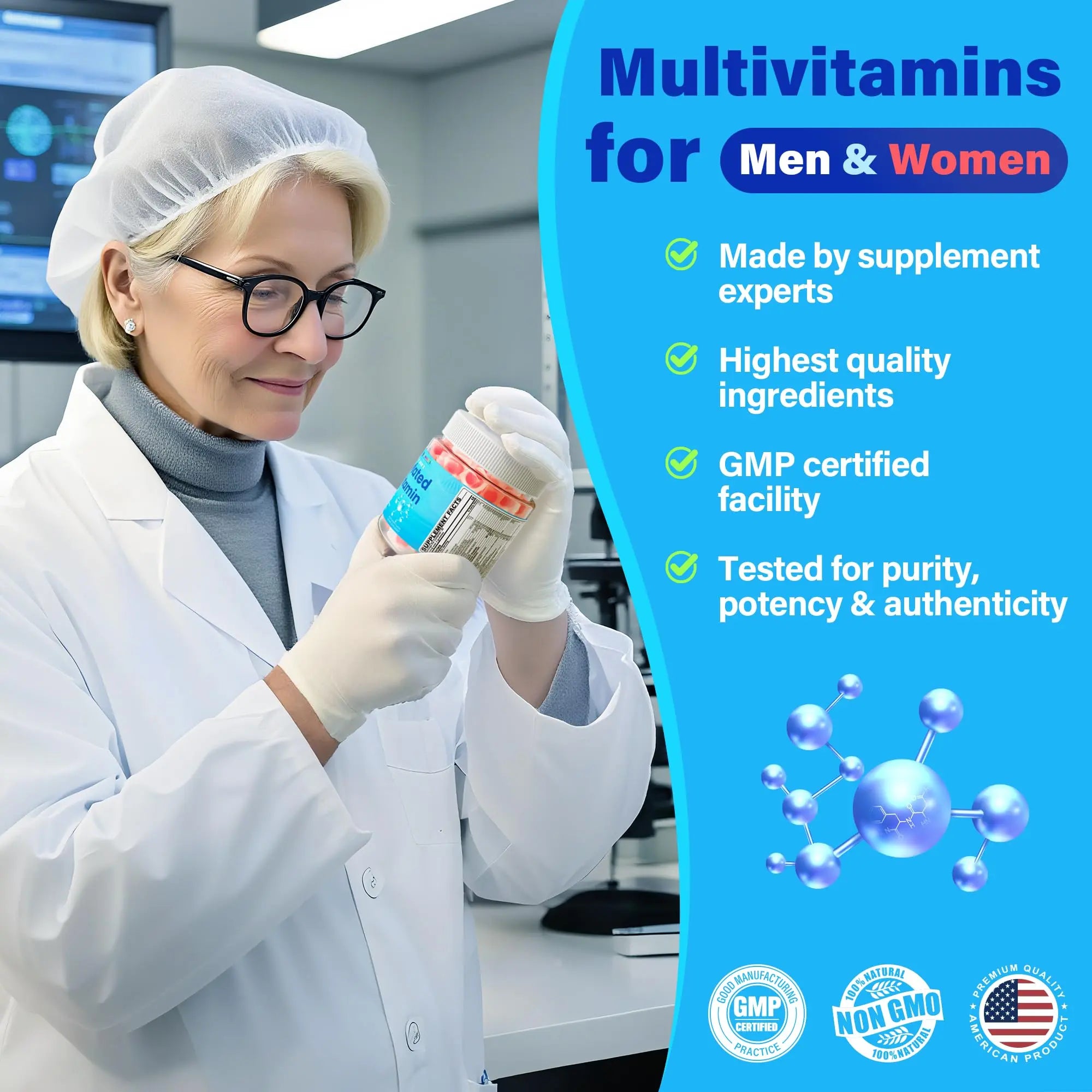 Methylated Multivitamin for Women & Men Gummies w/ Omega-3, Calcium, D3 K2, Methylfolate & B12, TMG, Daily Vitamins, Mag, CoQ10, Probiotic for 18 30 40 50 60 70+, Overall Health - Vegan, Sugar Free NEVISS Au supplements